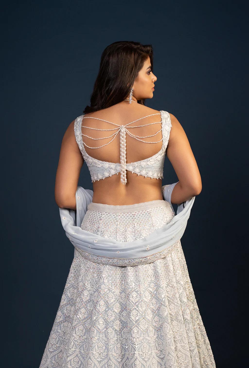 Serenade Ice Water Blue Heavy Embroidery Lehenga Set