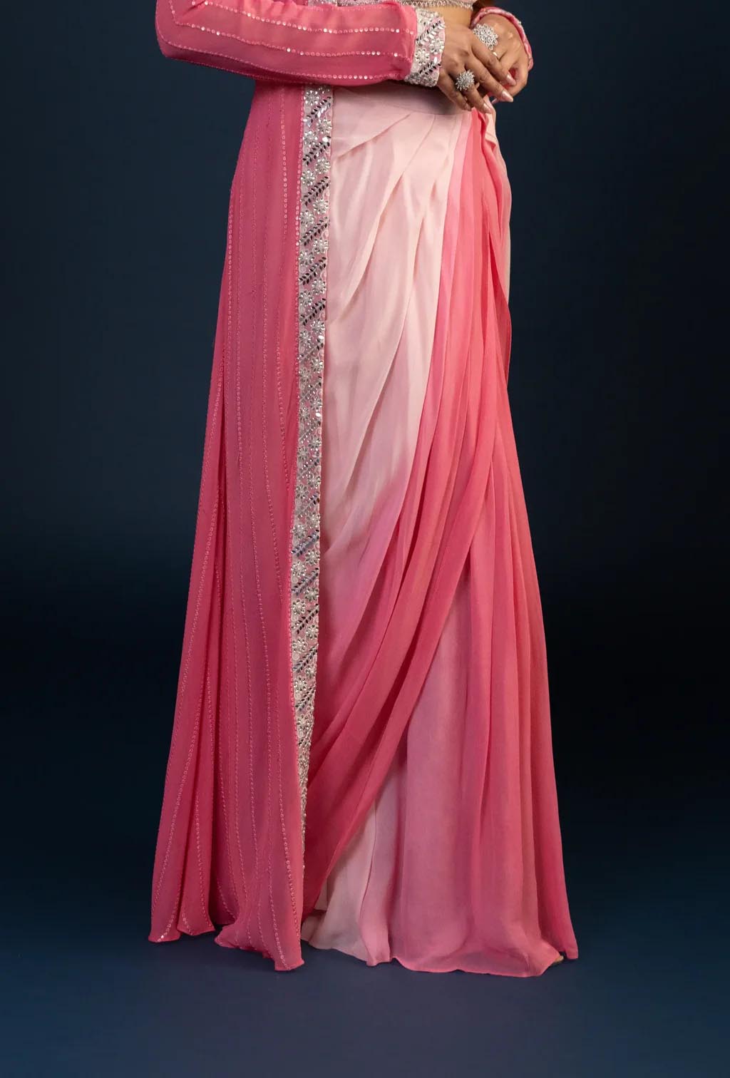 Pink Jacket & Skirt Co-ord Set