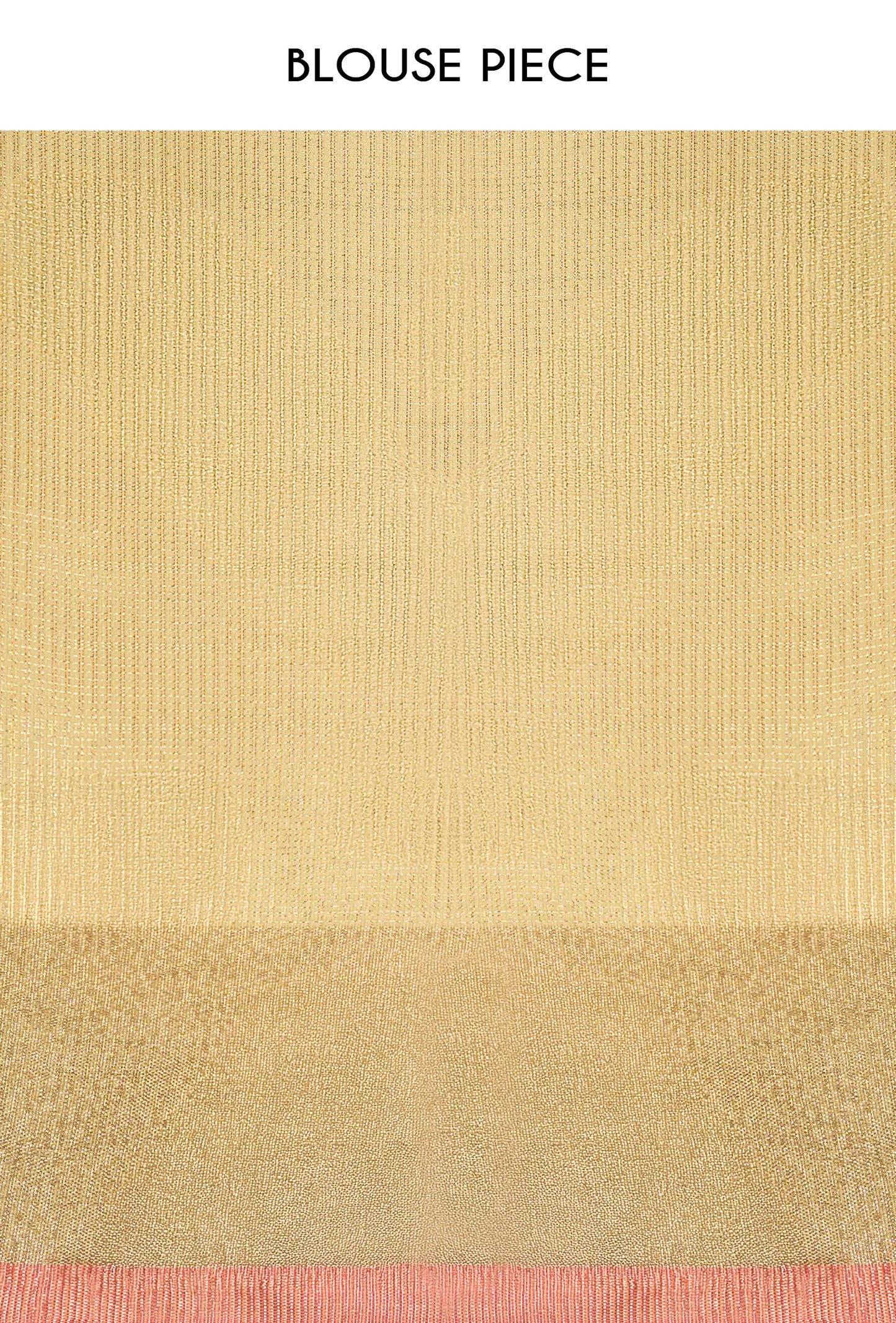 Golden Zari Khadi Tissue Saree With Unstitched Blouse