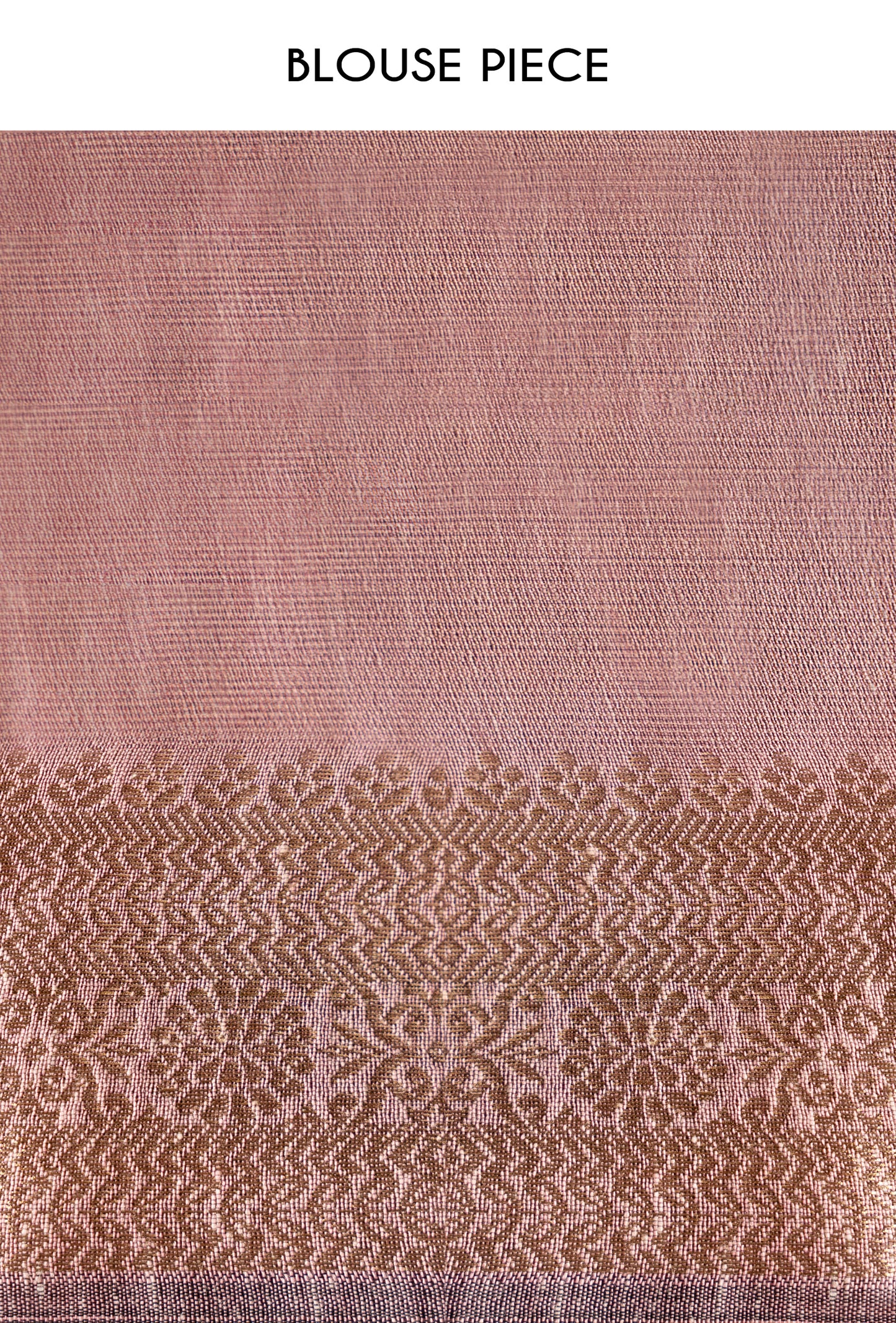 Dusty Lilac Khadi Tissue Saree With Unstitched Blouse