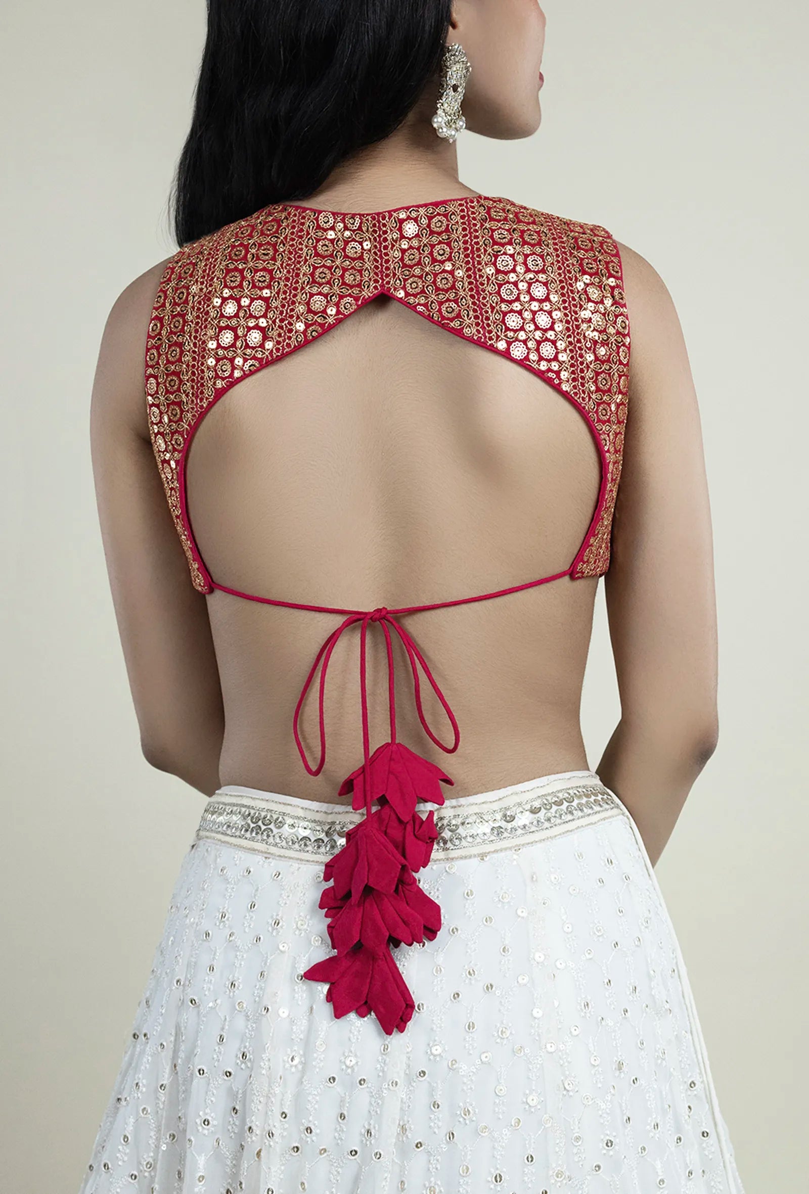 TJBL0001_4 Rani Pink Backless Blouse