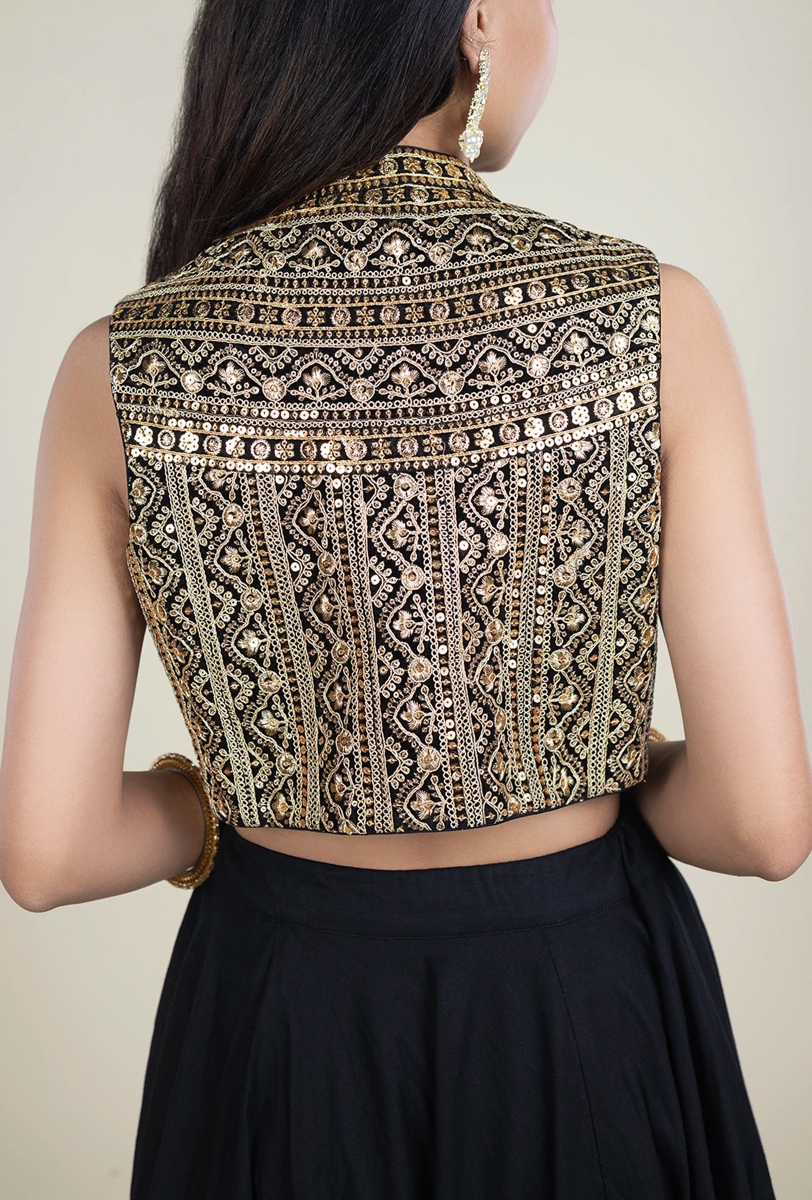 TJBL00028_5 Black Jacket Blouse