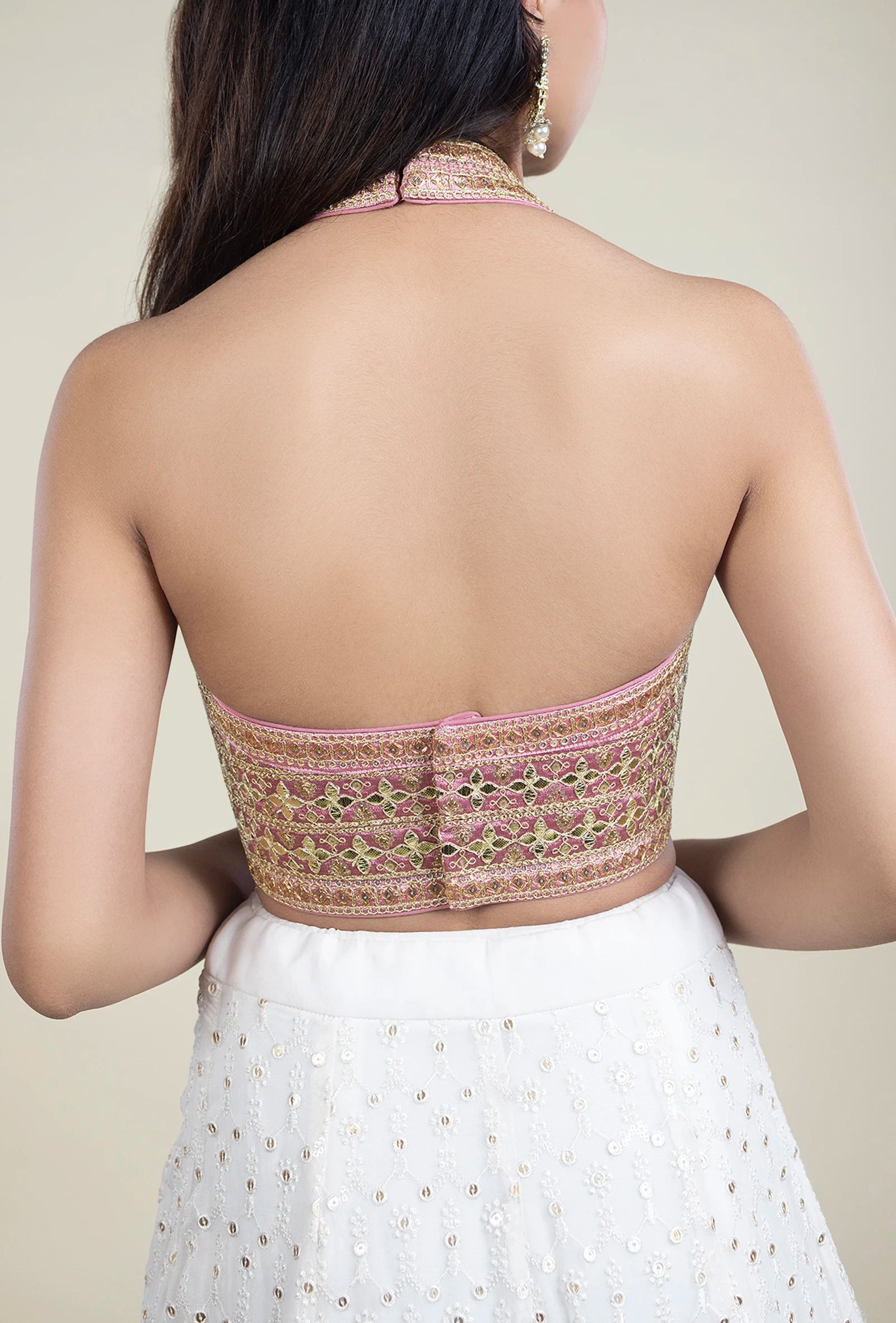 TJBL00029_5 Light Pink with Gold Blouse