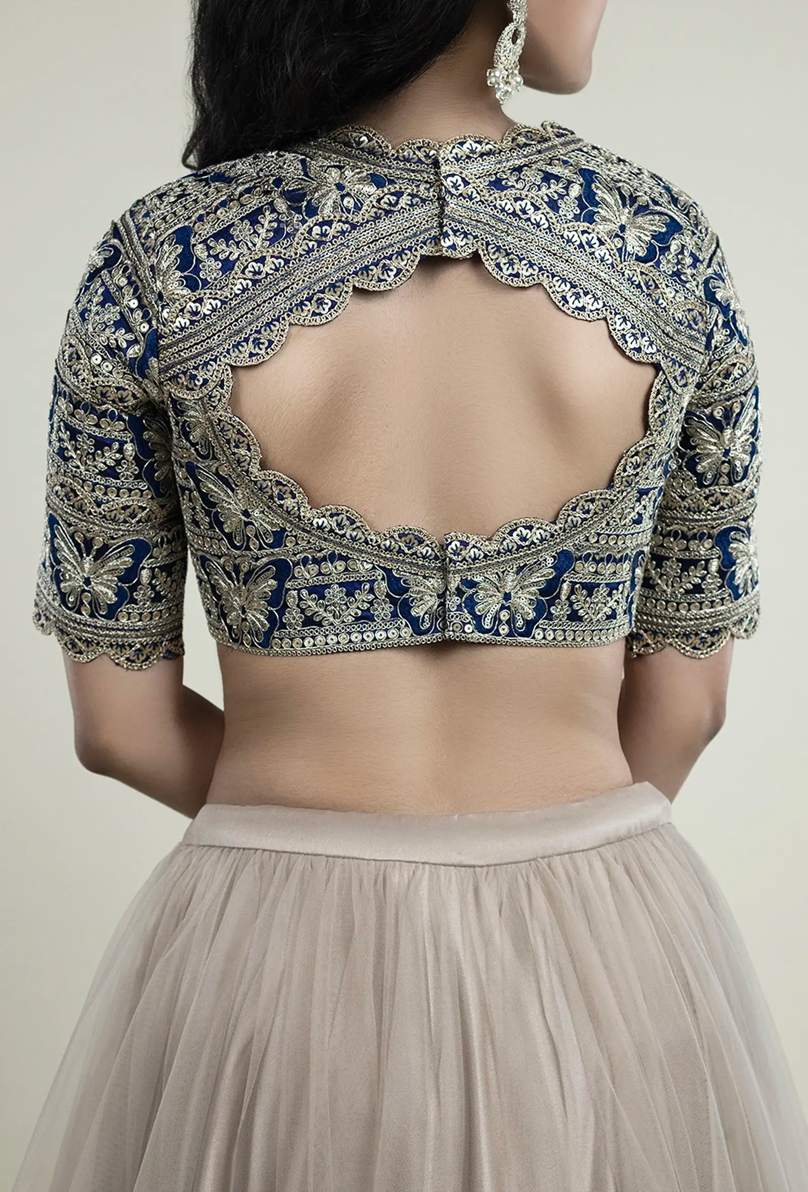 TJBL00034_5  Navy Blue Blouse