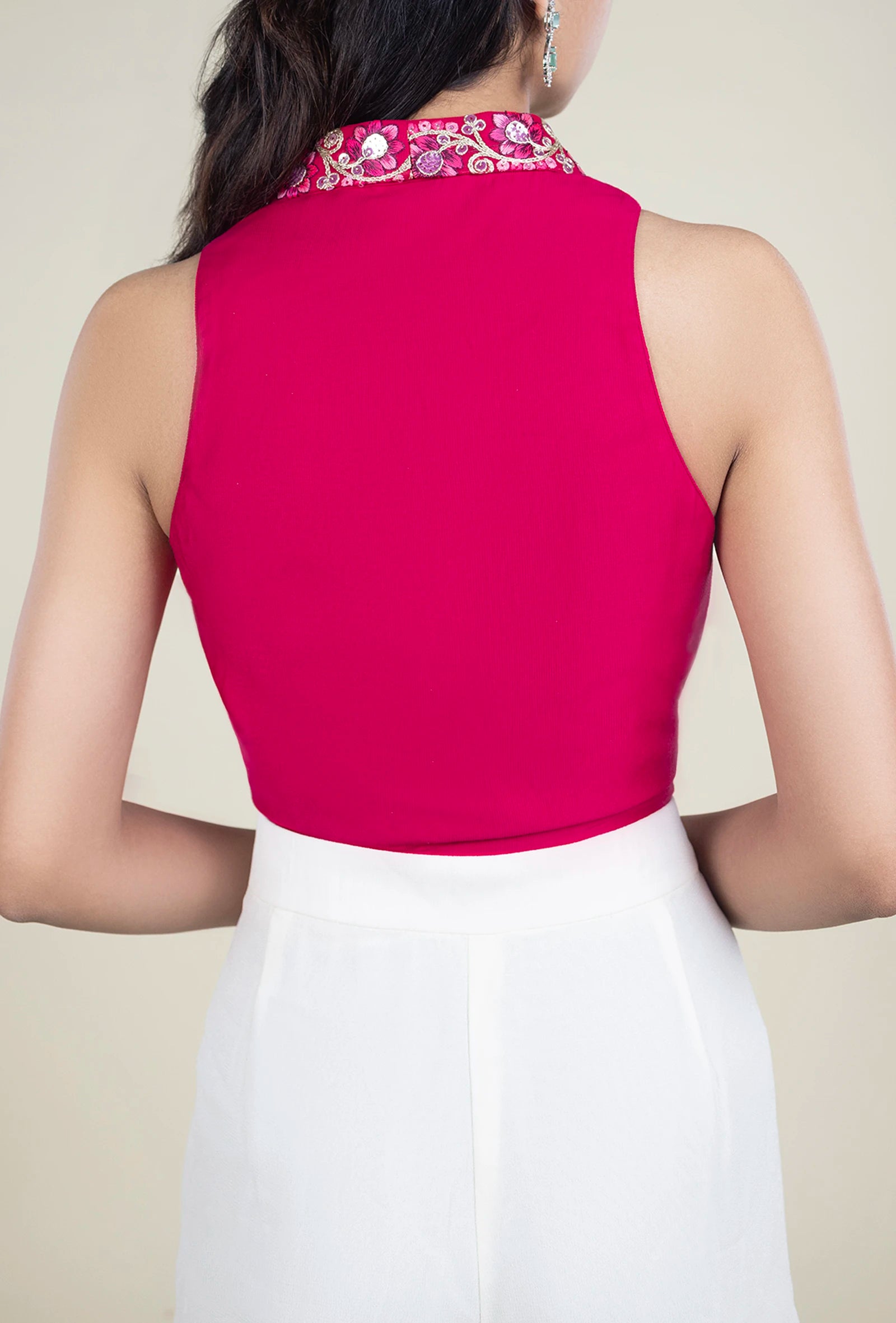 TJBL00055_5 Pink-Collar Blouse