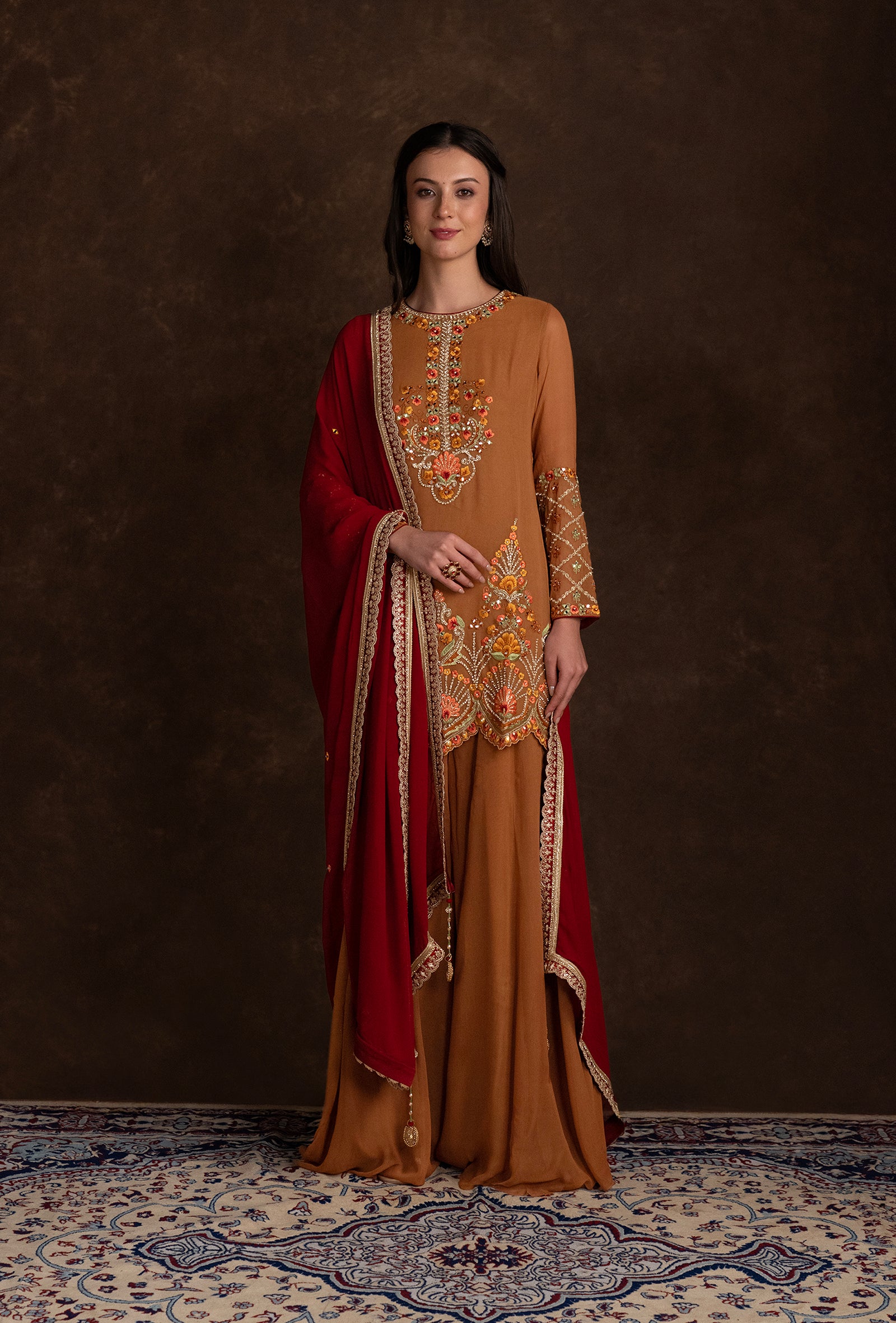 TJPC0065_1 Maroon Suit Set