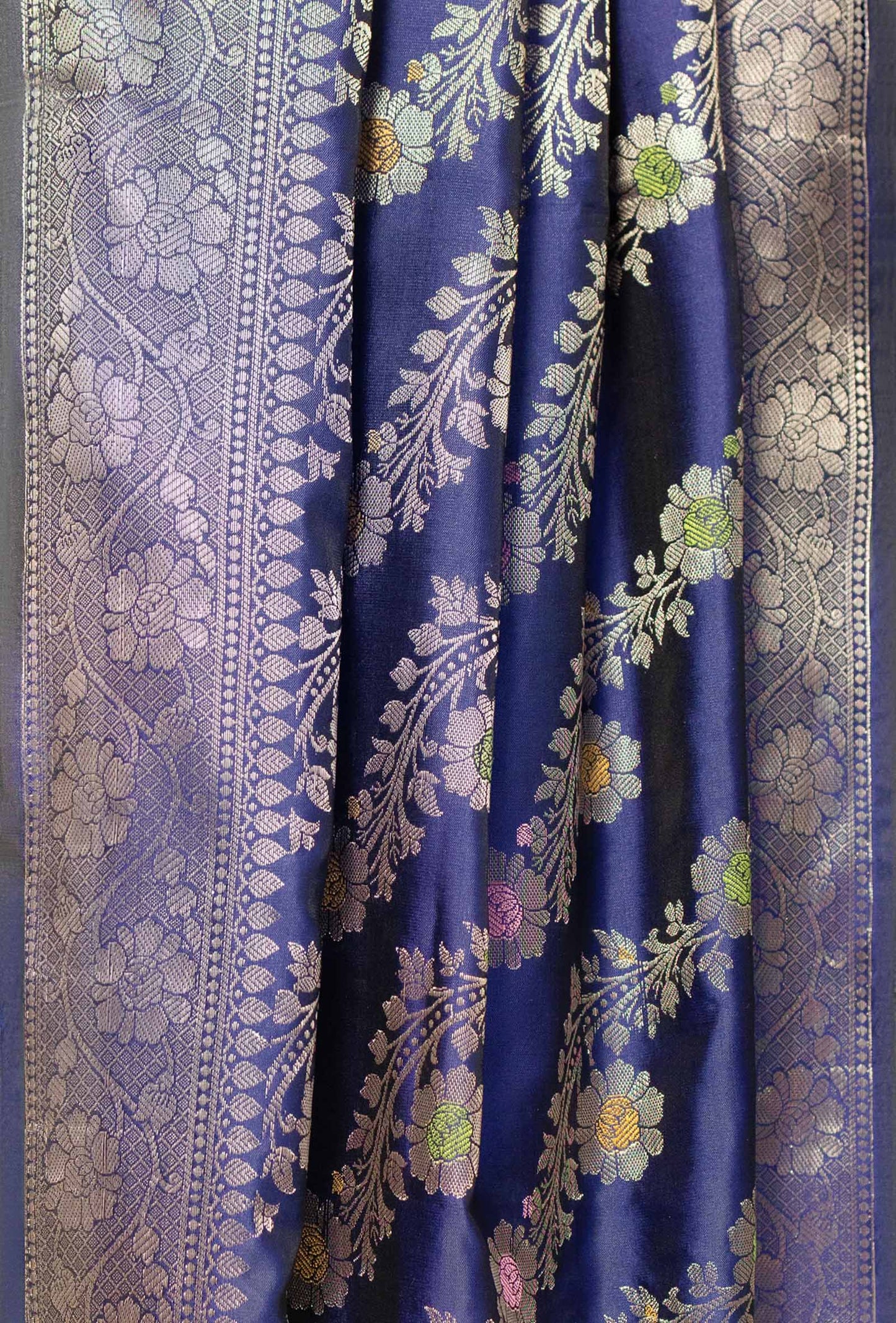 Purple Pure Banarasi Silk 3-Piece Suit for Women – Kurta, Pant & Dupatta