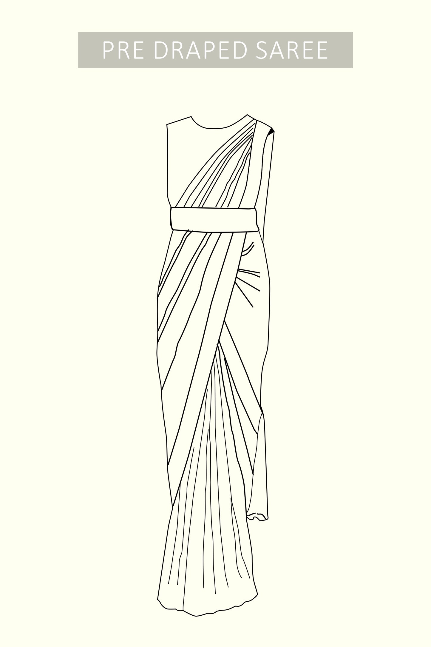Pre-draped Saree