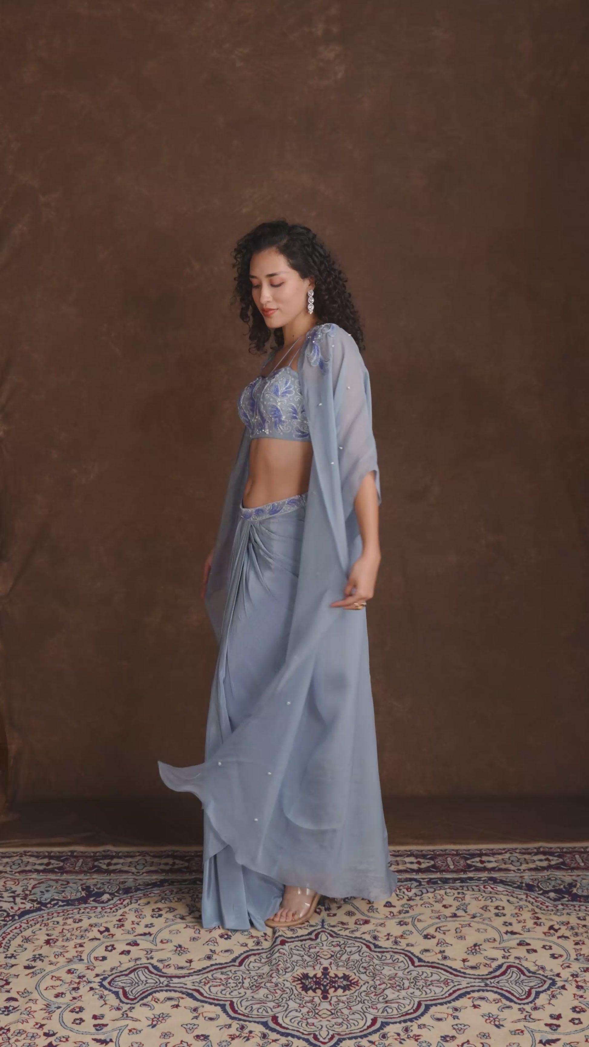 tjpc0060 Blue Co-ord Set Jacket Pret Video