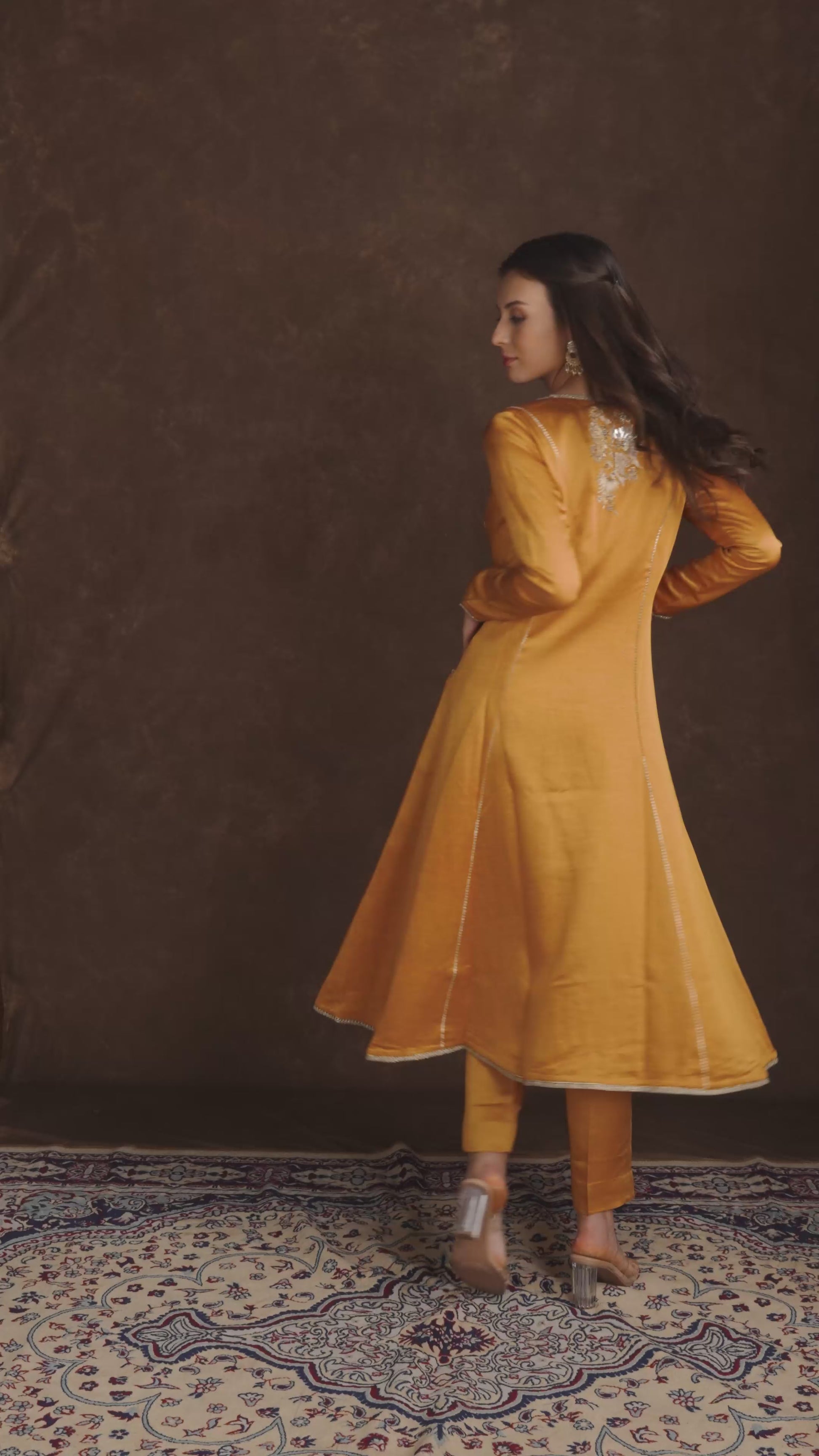 tjpc0053 Mustard Yellow Ethnic Suit Set Video