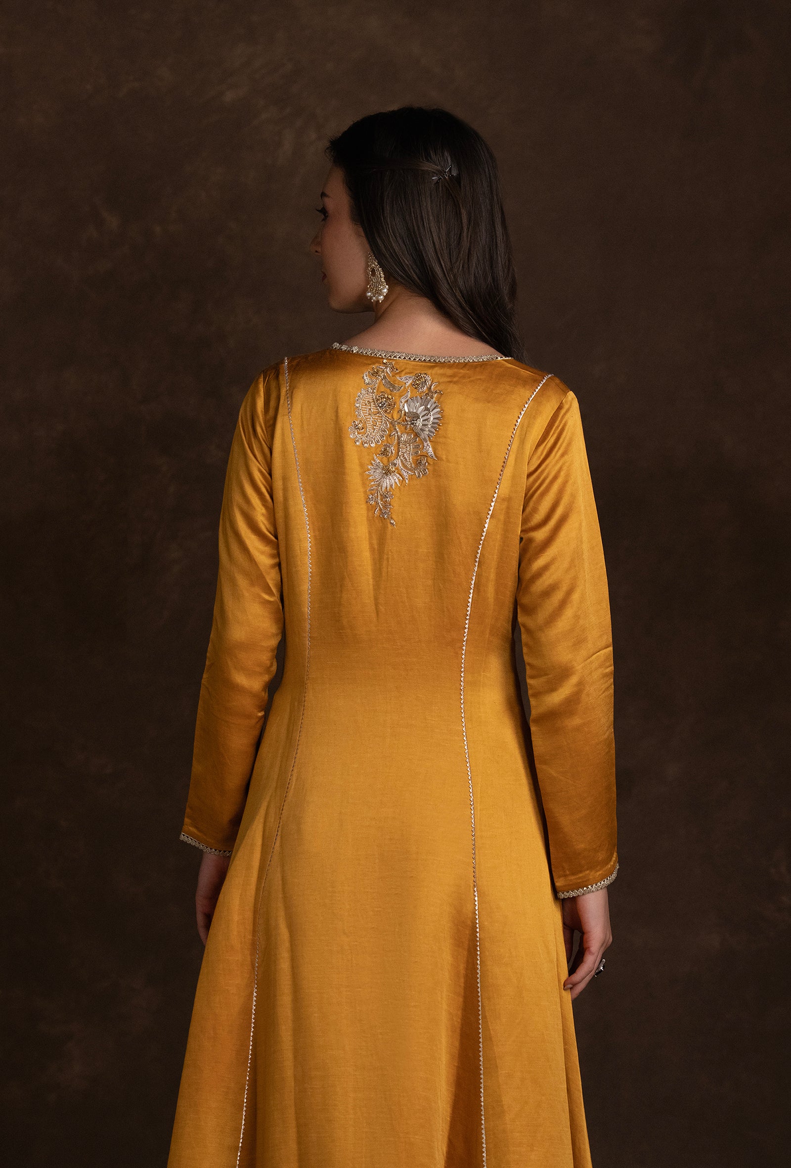 tjpc0053_4 Mustard Yellow Ethnic Suit Set