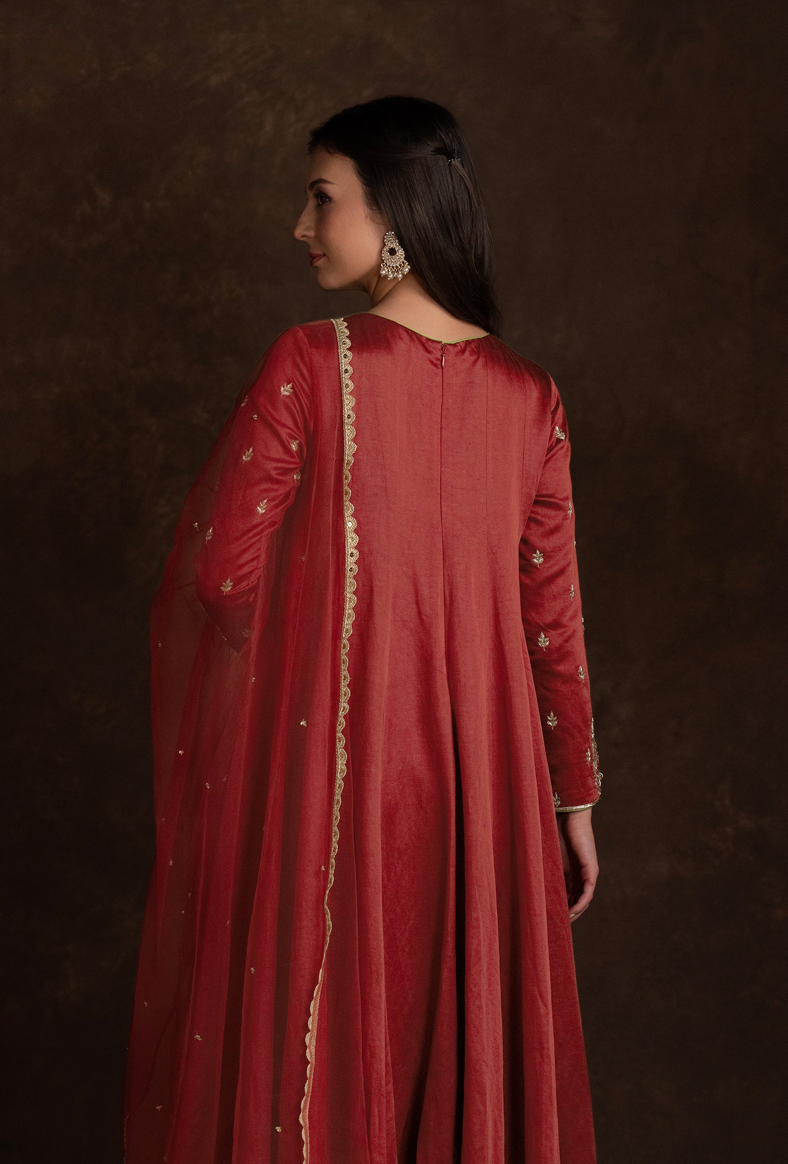 tjpc0055_4 Red Ethnic Suit Set