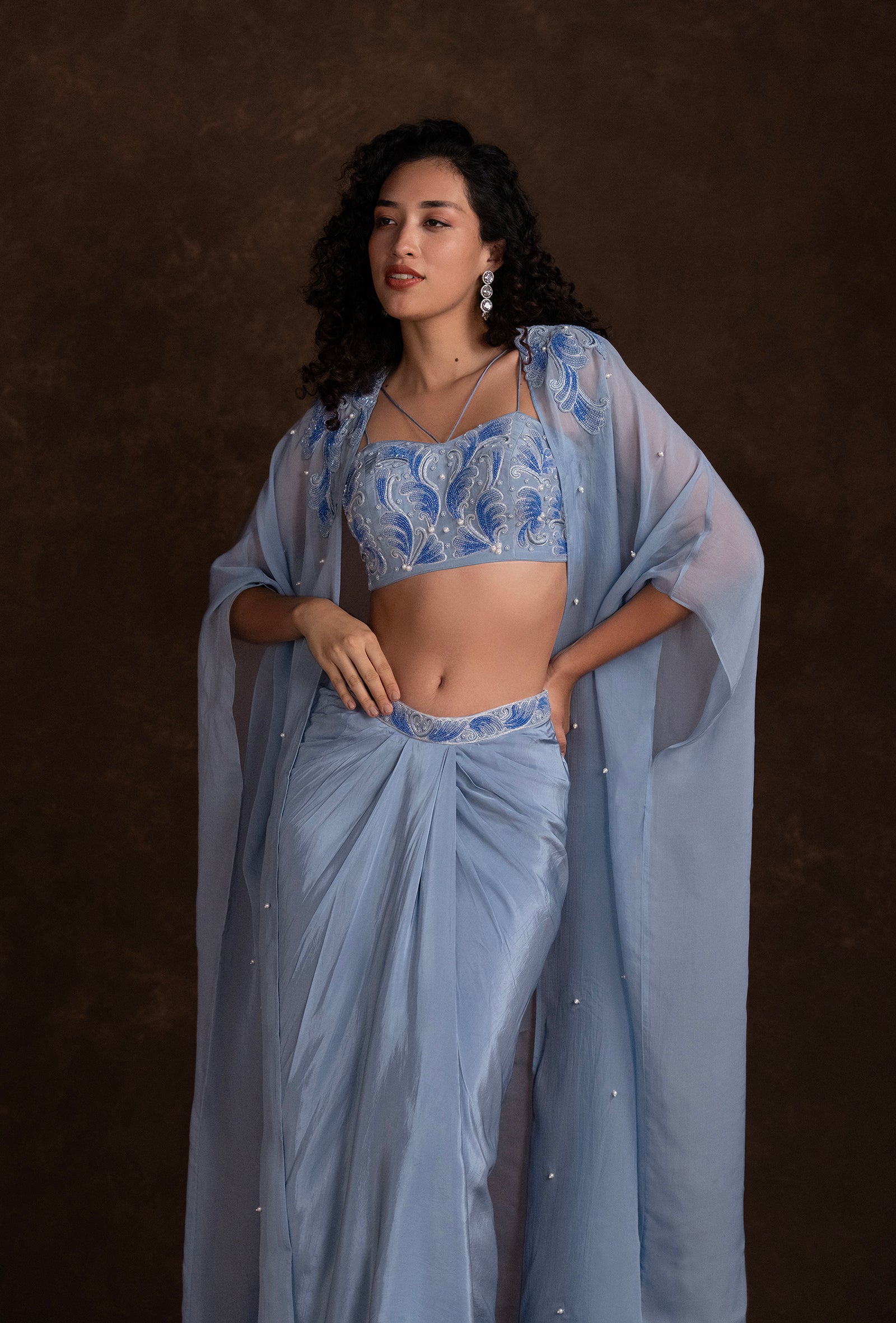 tjpc0060_2 Blue Co-ord Set Jacket Pret