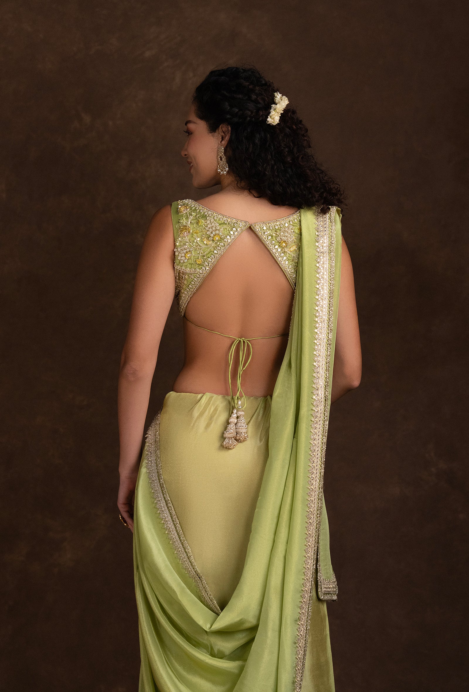 tjs08_4 Green Designer Blouses