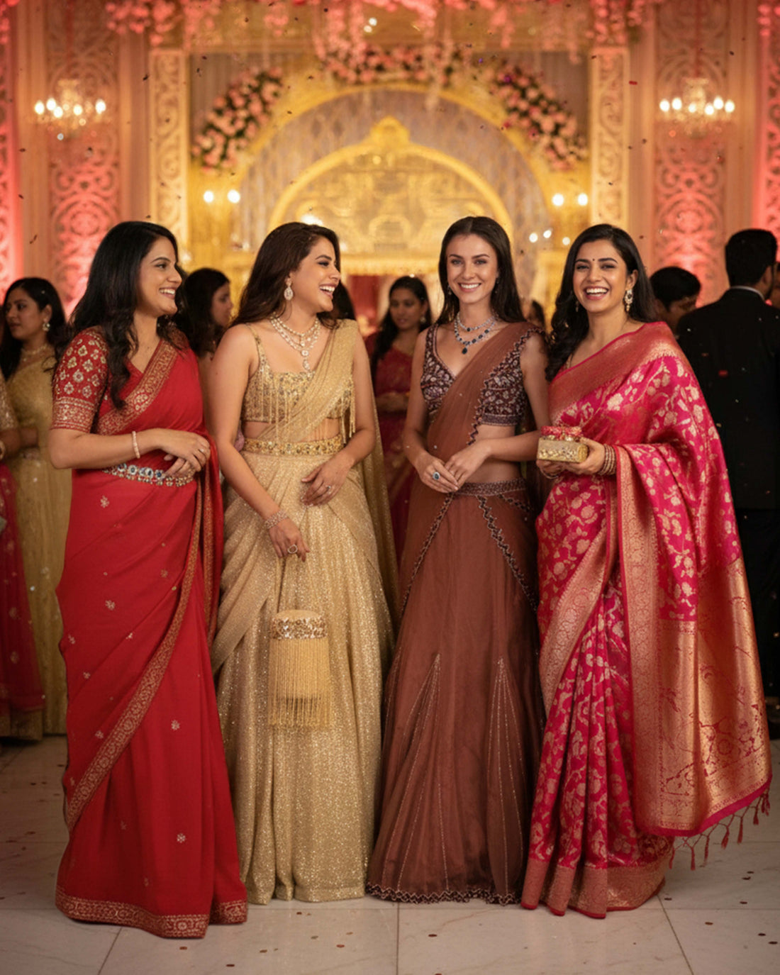 Saree Draping Styles For Wedding Reception