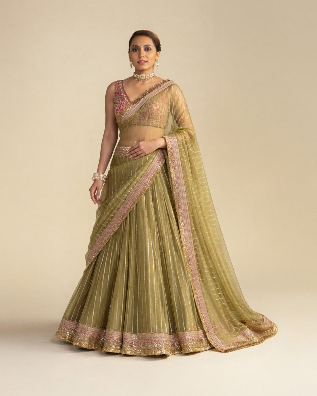 How To Drape A Saree In Lehenga Style