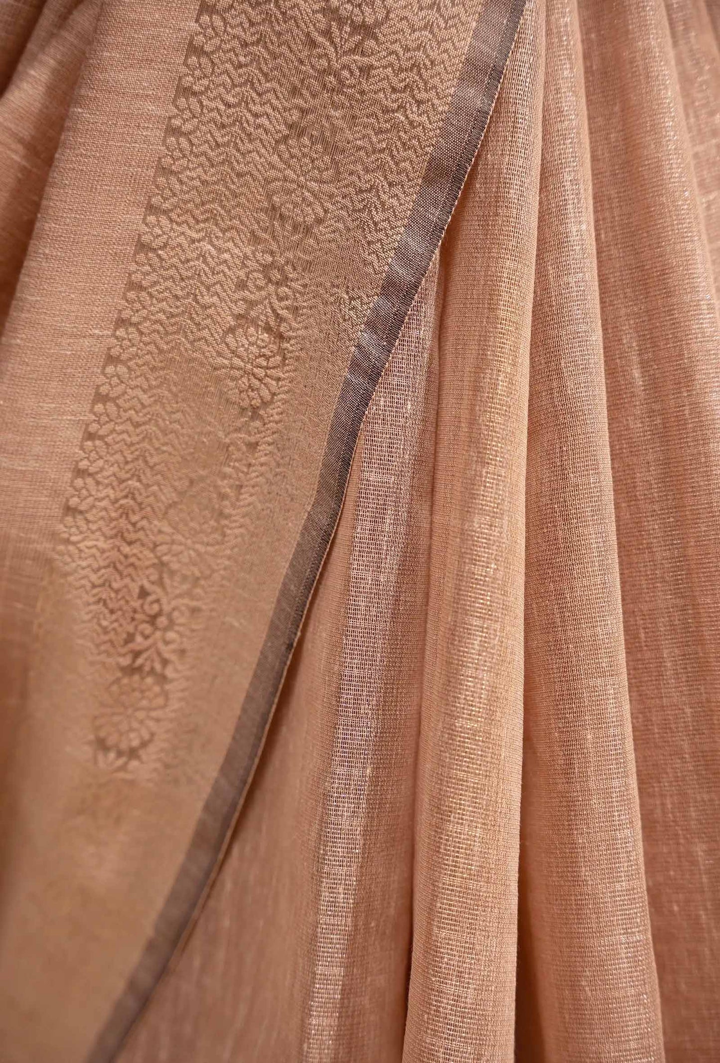 Khadi Organza Saree In Dusty Pink For A Soft And Elegant Look