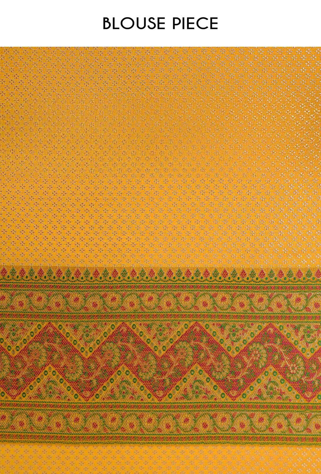 Mustard Yellow Floral work Patola Saree