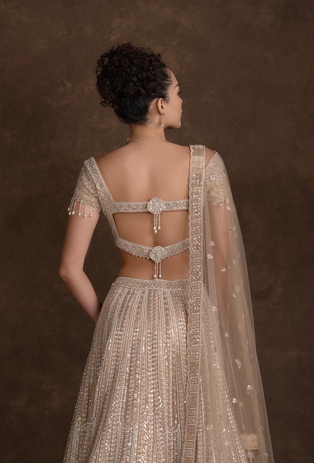 Ada Golden Hand Embroidered Bridal Lehenga Set
