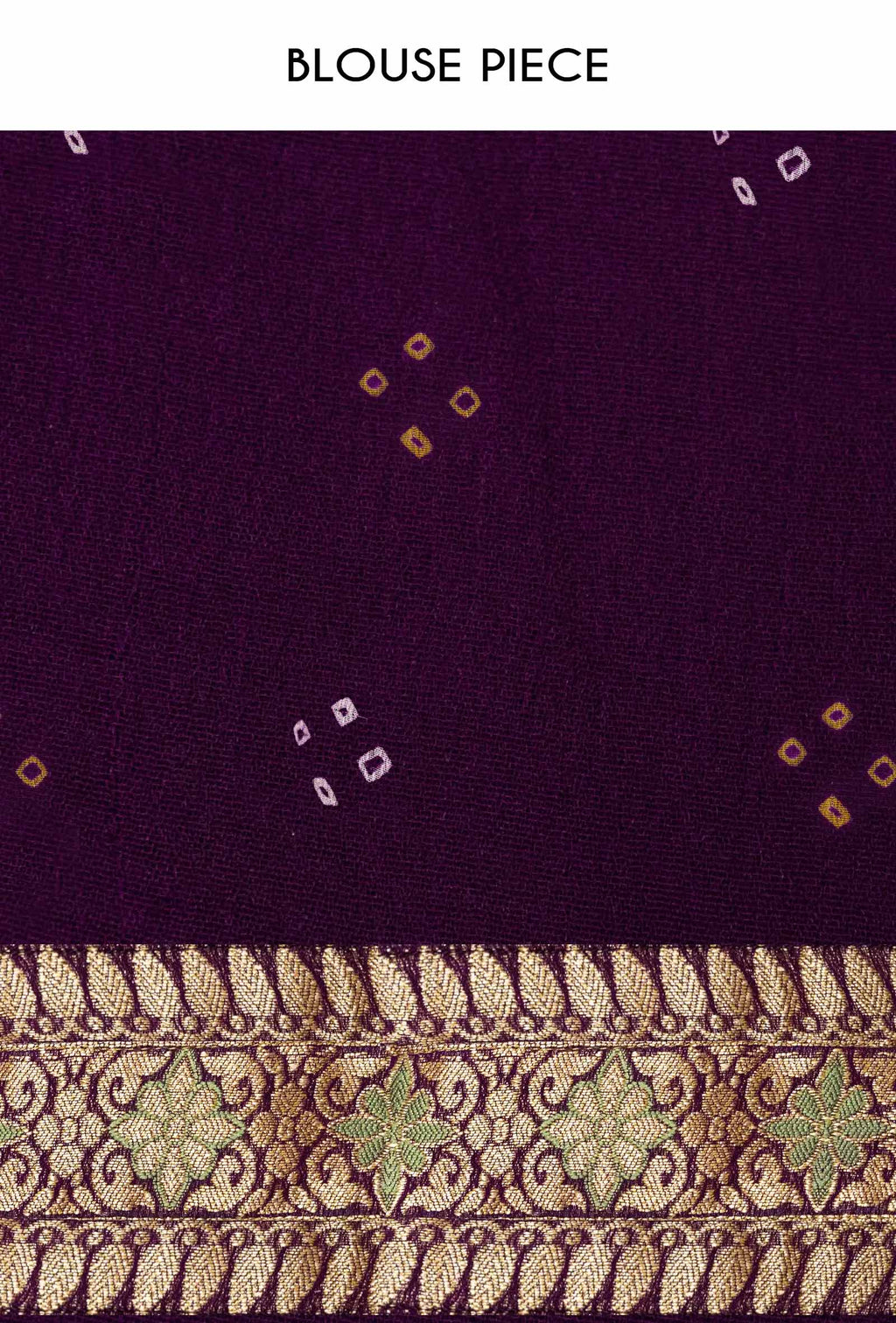 Purple Bandhani Tilfi Khadi Georgette Saree