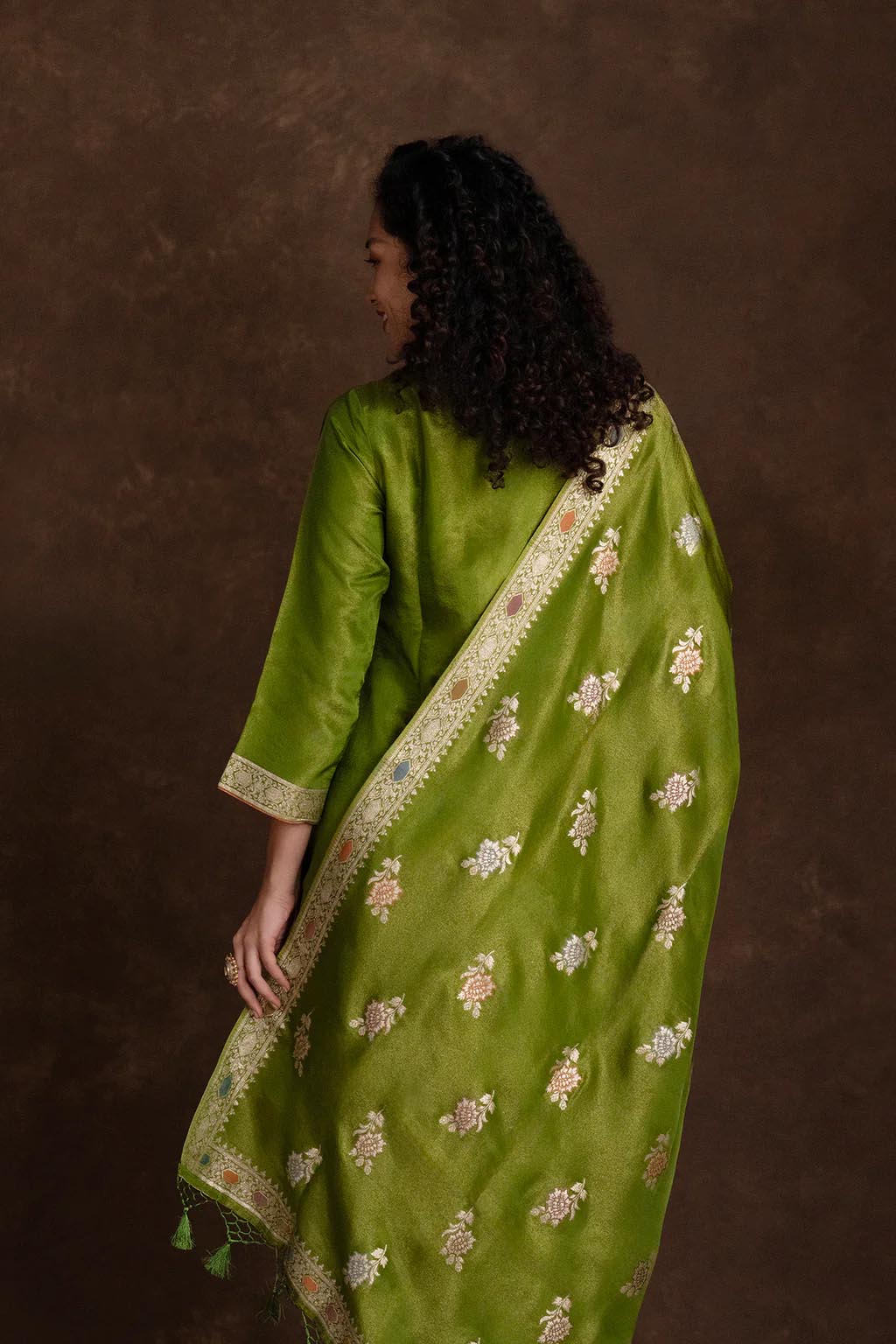 Embroidered Kurta Set with Artisanal Yoke