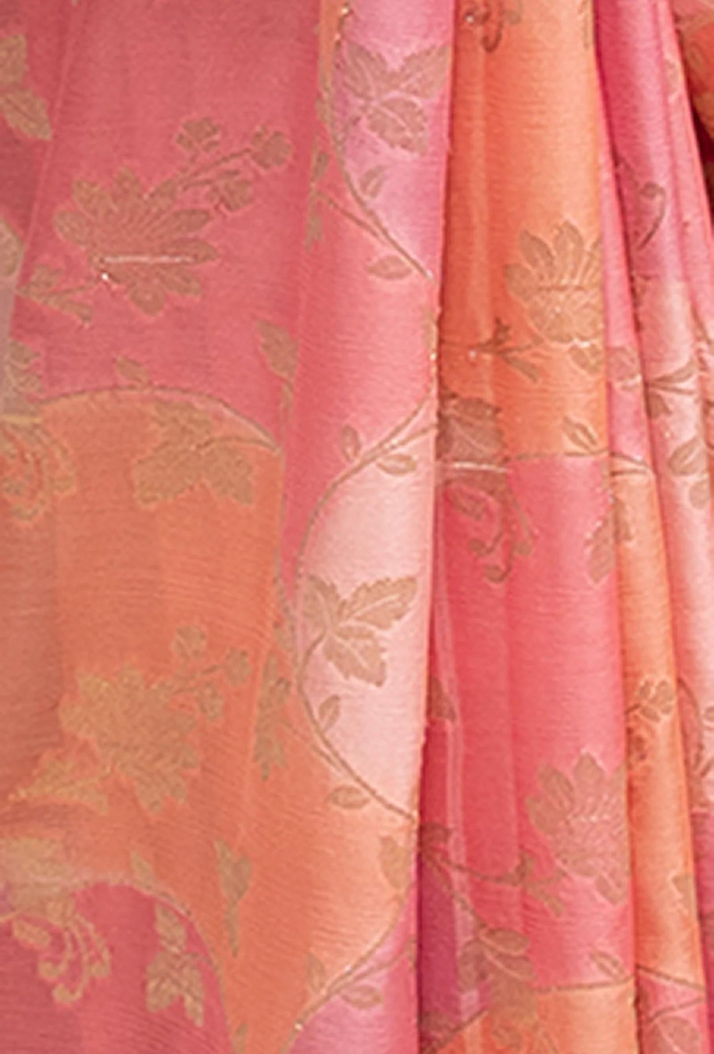 Fuchsia Pink Tilfi Khadi Georgette Saree