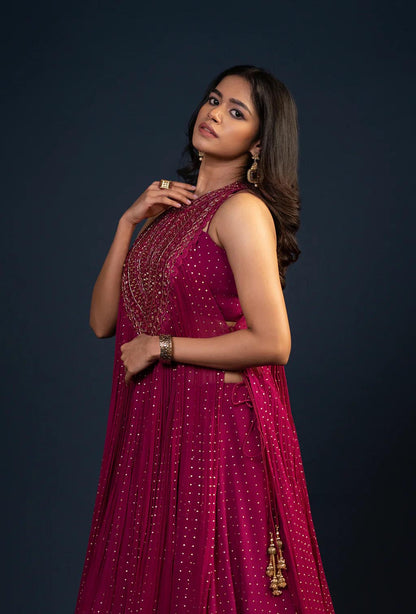 Aria Rani Pink Jacket Lehenga Set