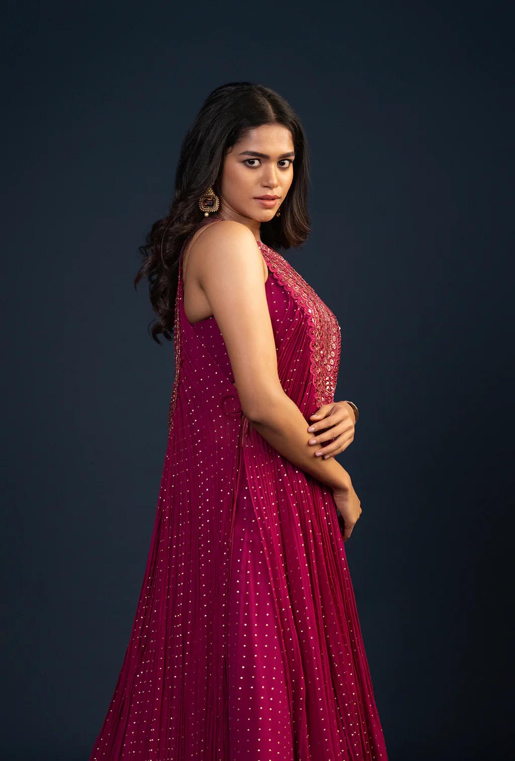 Aria Rani Pink Jacket Lehenga Set