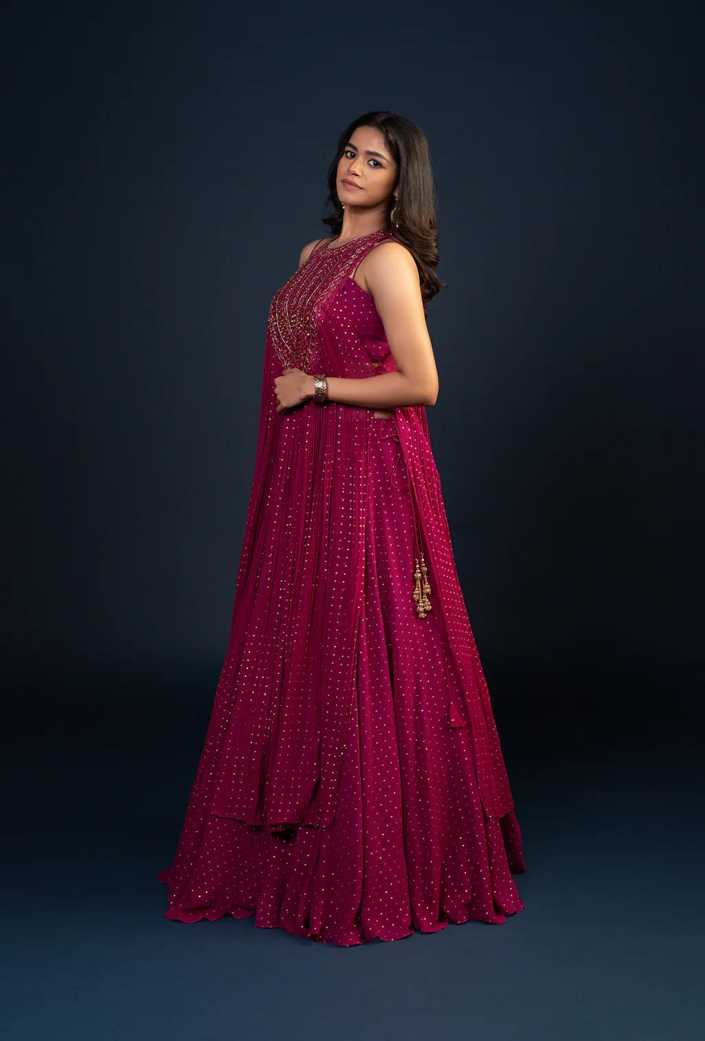 Aria Rani Pink Jacket Lehenga Set