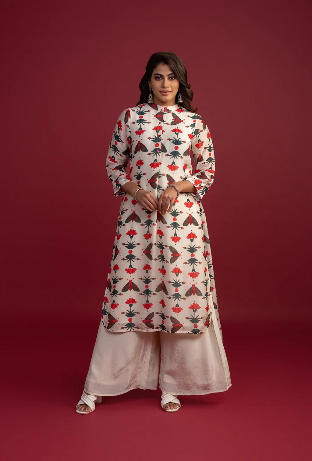 Off-White Bug Print Kurta Set