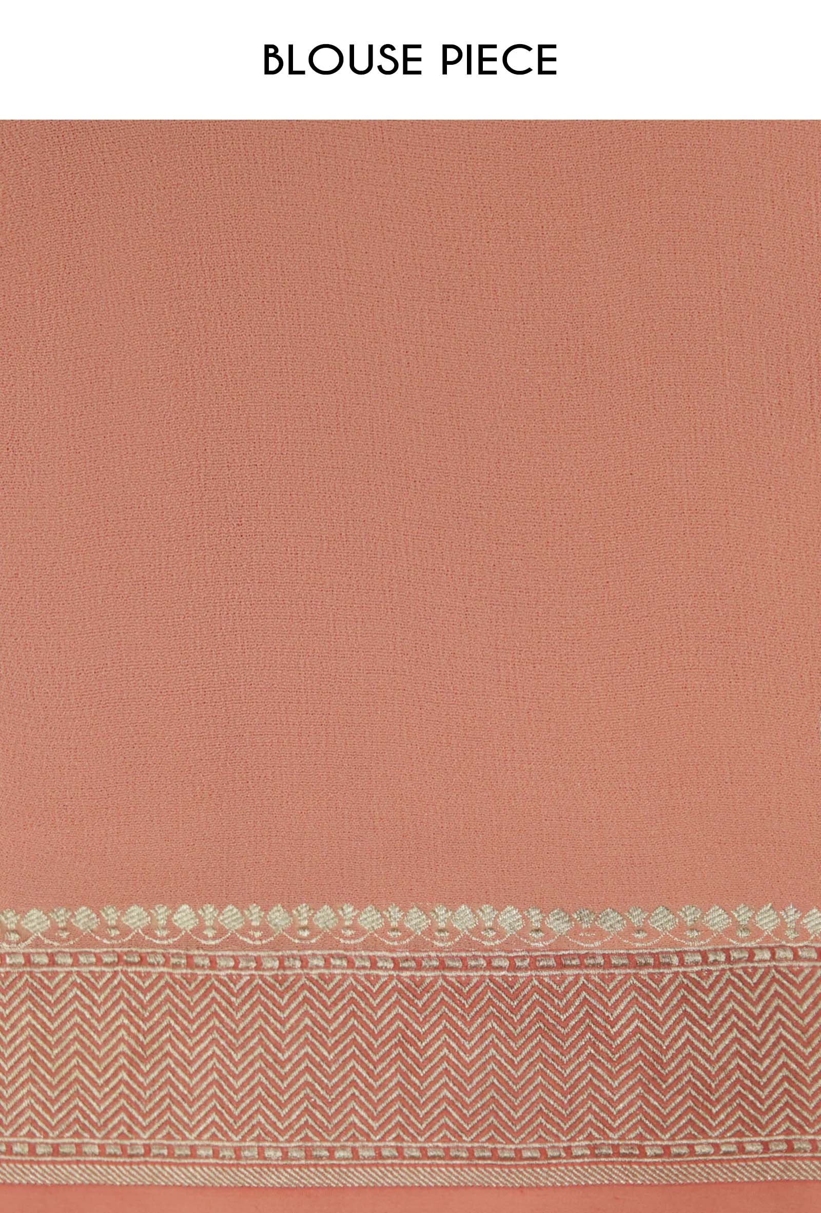 Lehriya Saree In Khadi Chiffon In Soft Paste Pink