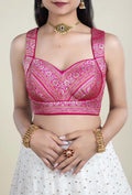 Banarasi Zari Work Hot Pink Blouse