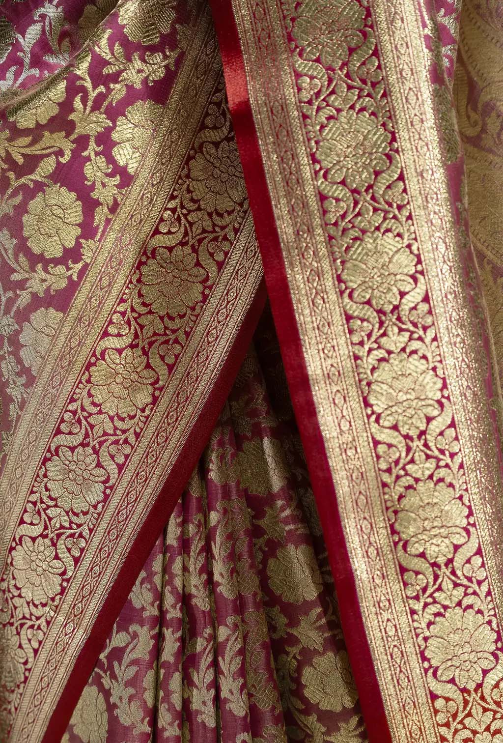 Banarasi Brocade Silk Saree In Rich Purple