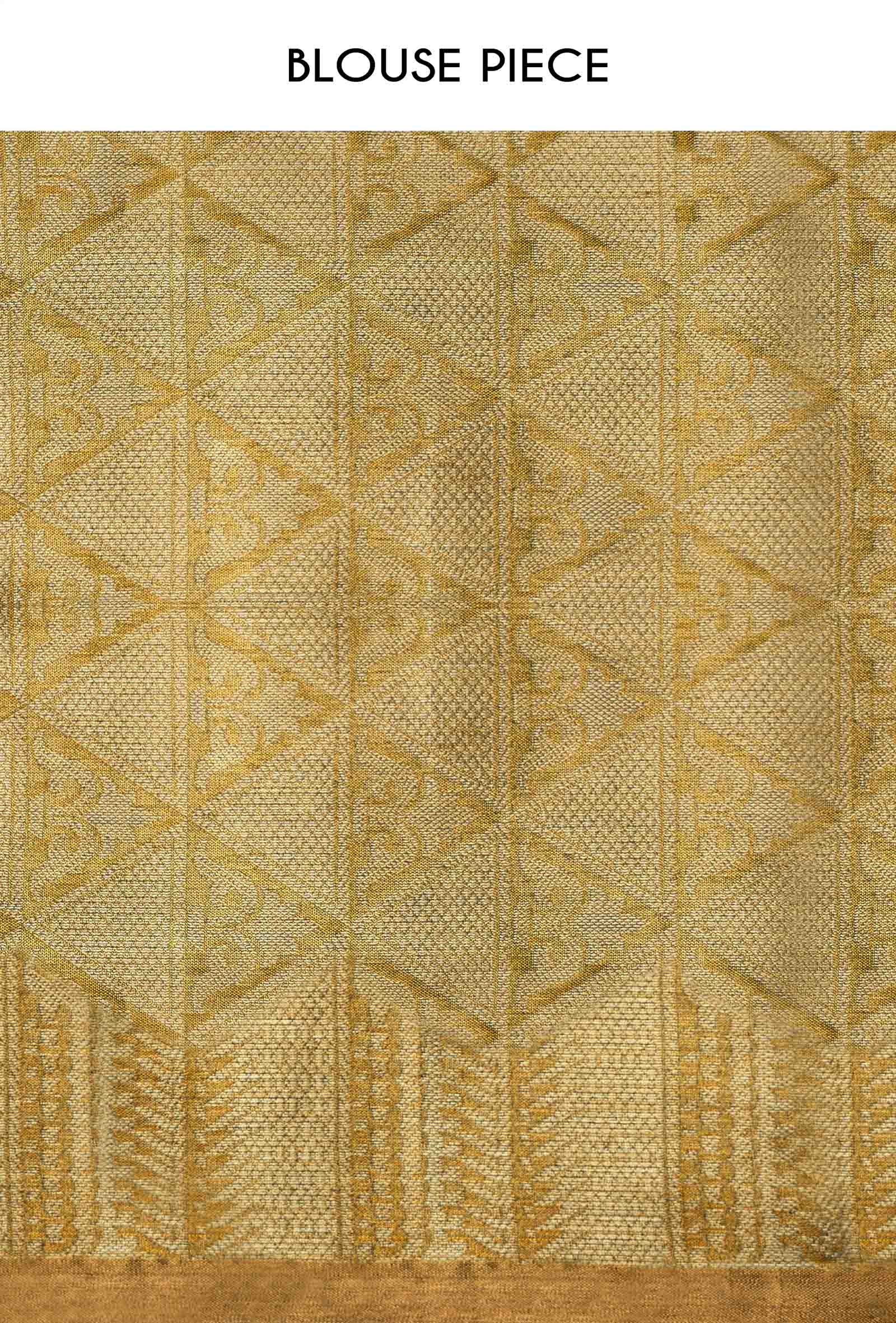 Pure Shimmer Organza Saree In Golden Green
