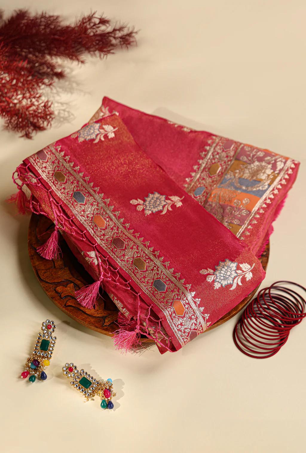 Embroidered Kurta Set with Artisanal Yoke