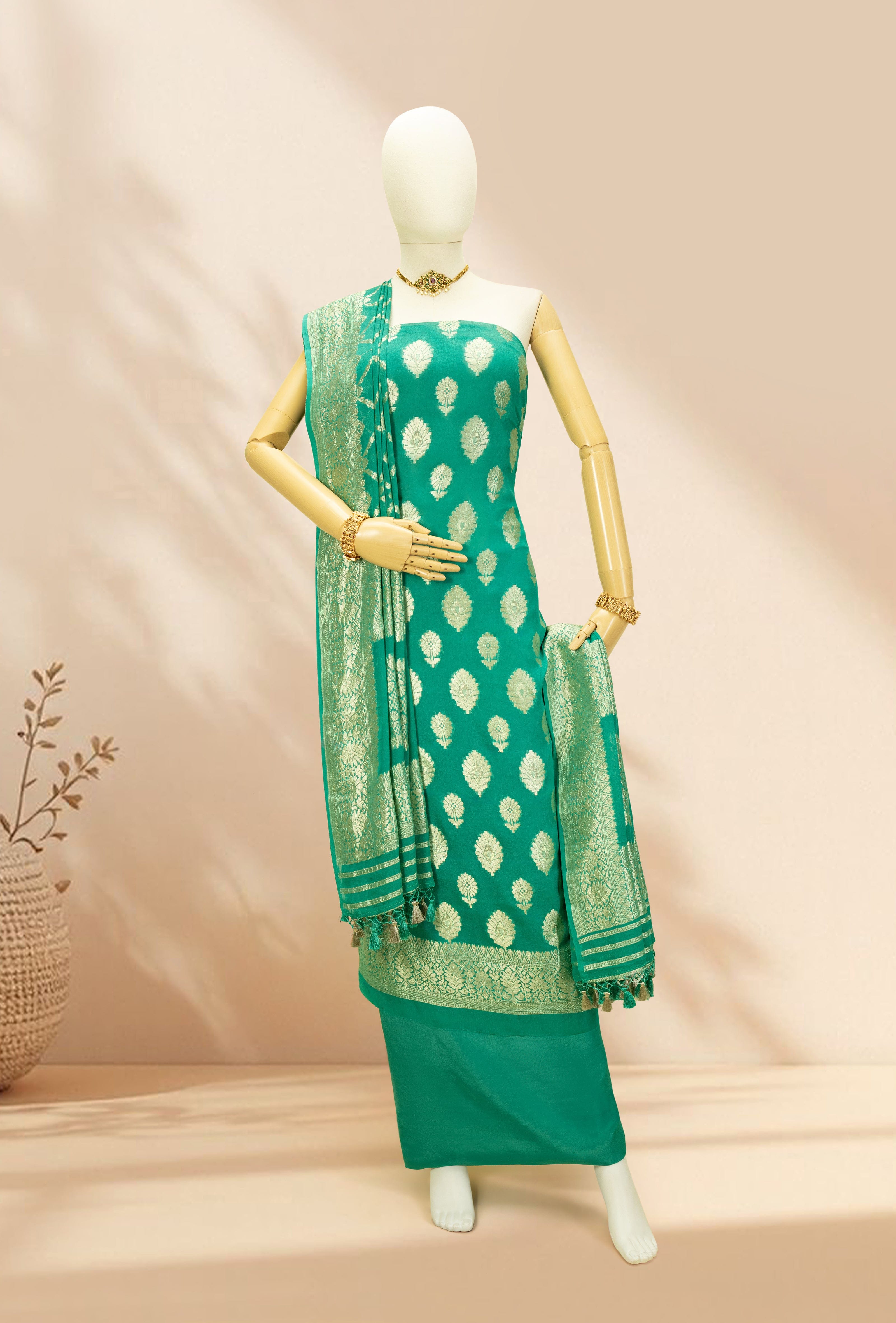 Sea Green Georgette Kurta Set