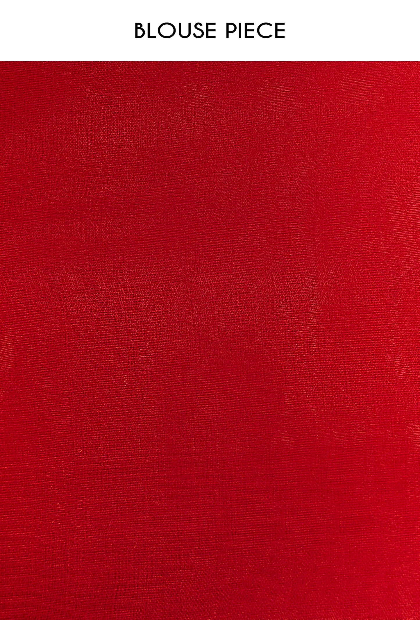 Red Chanderi Saree with Silver Zari Border & Unstitched Blouse