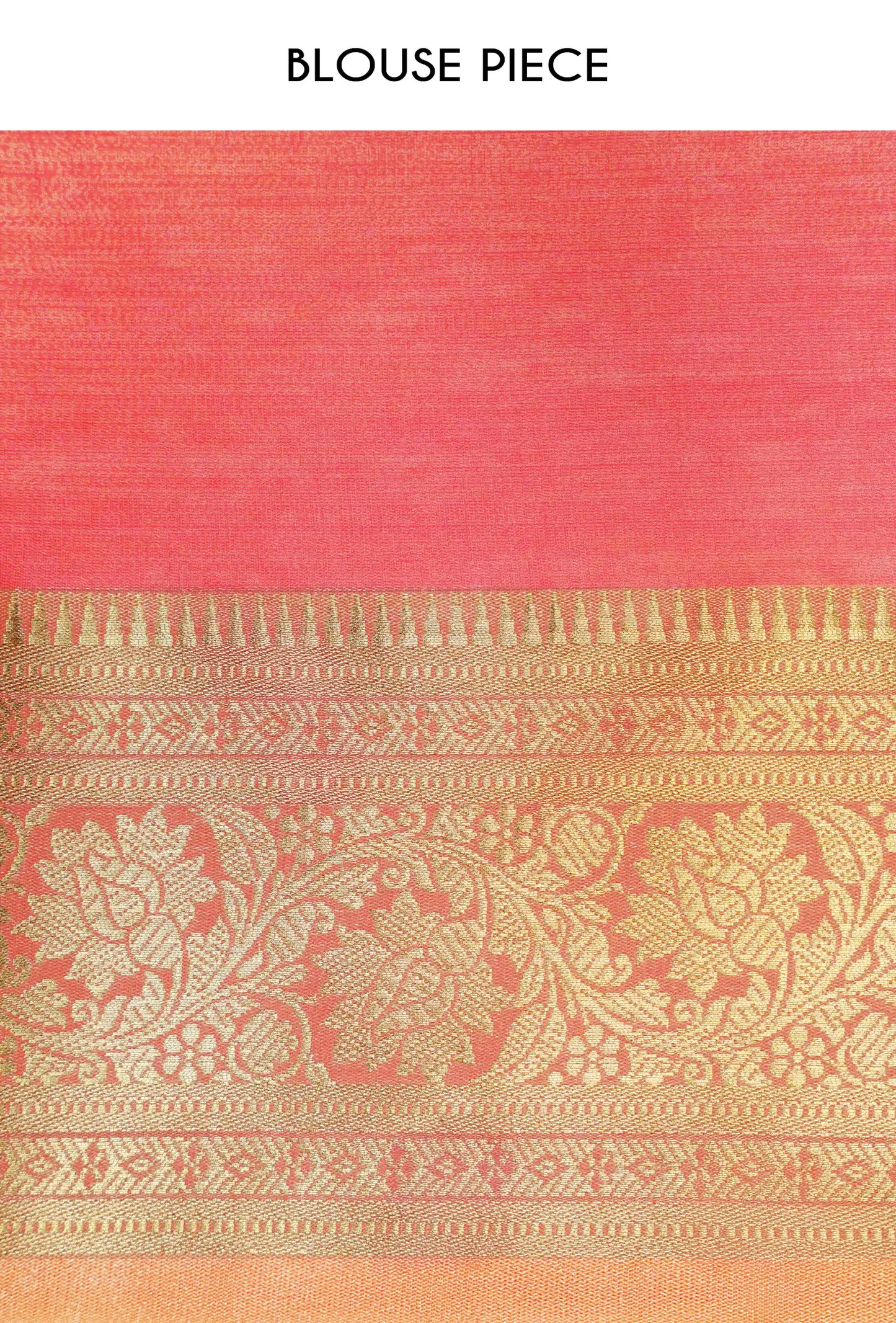 Flamingo Pink Katan Silk Saree With Unstitched Blouse