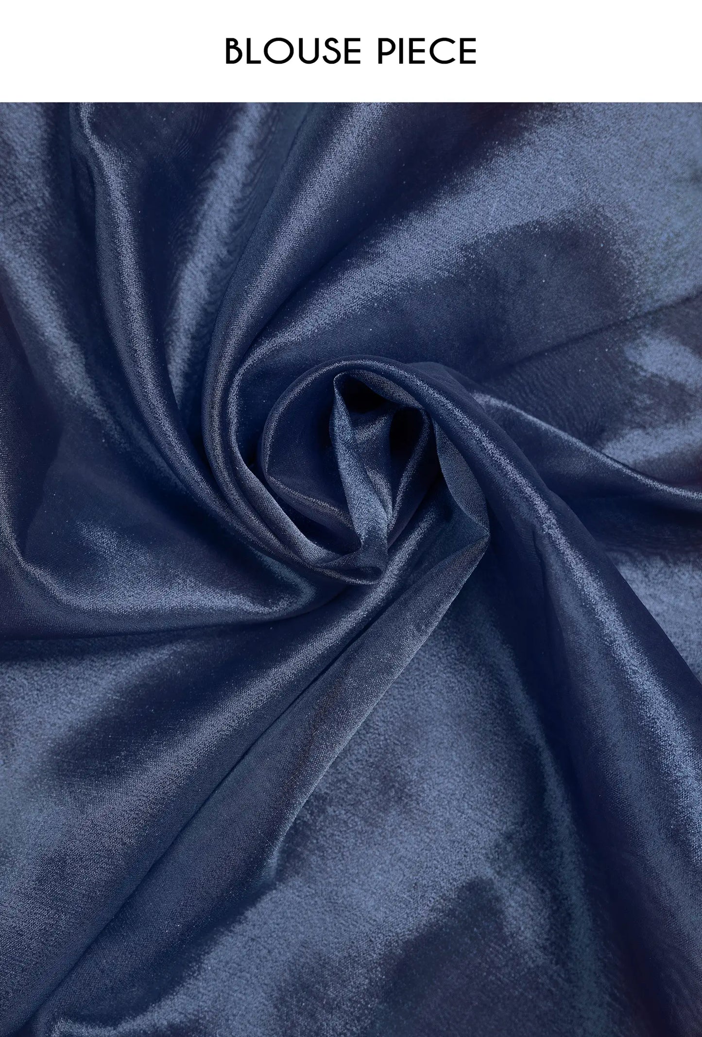 Dusty Blue Crushed Tissue Silk Saree With Unstitched Blouse