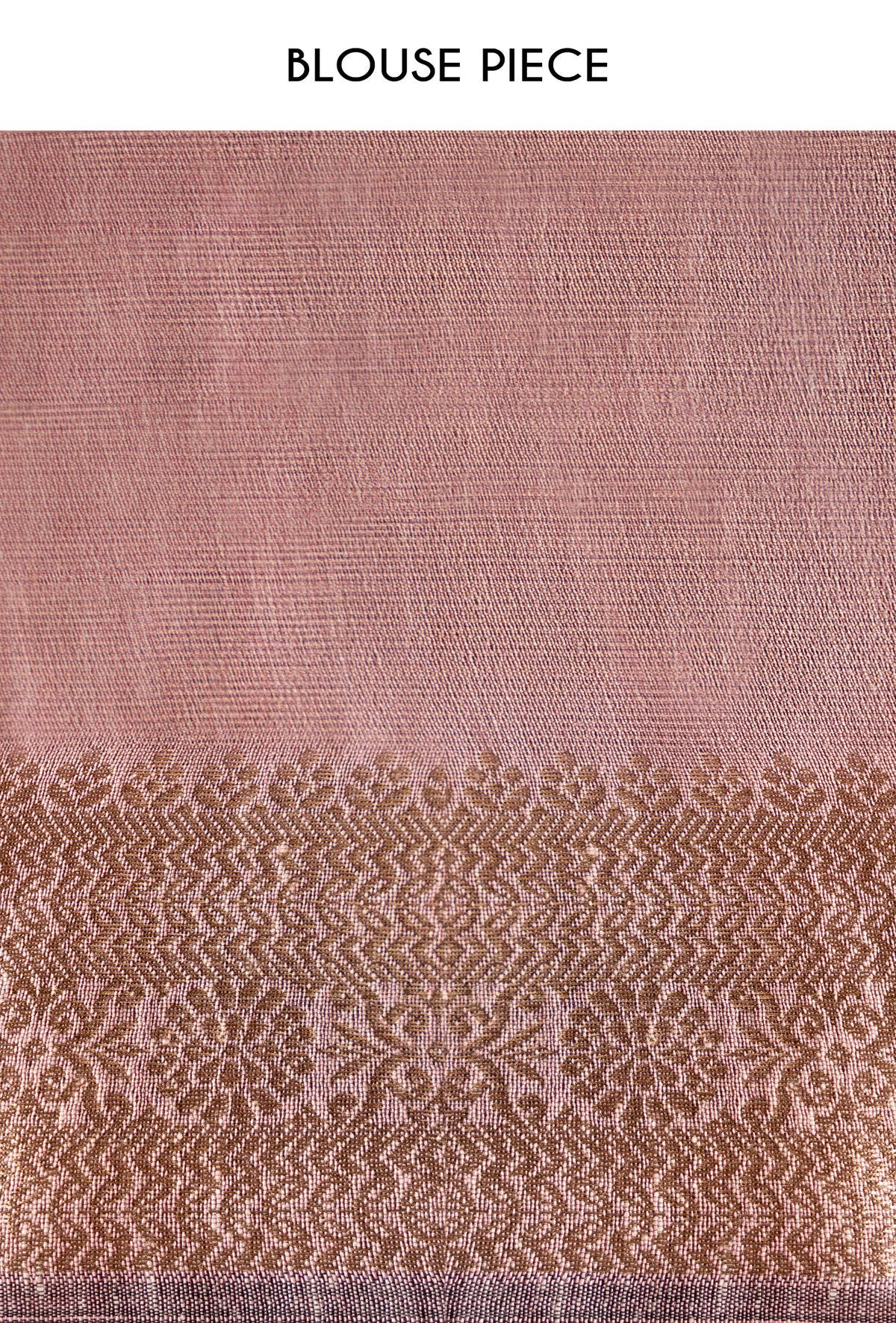 Dusty Lilac Khadi Tissue Saree With Unstitched Blouse