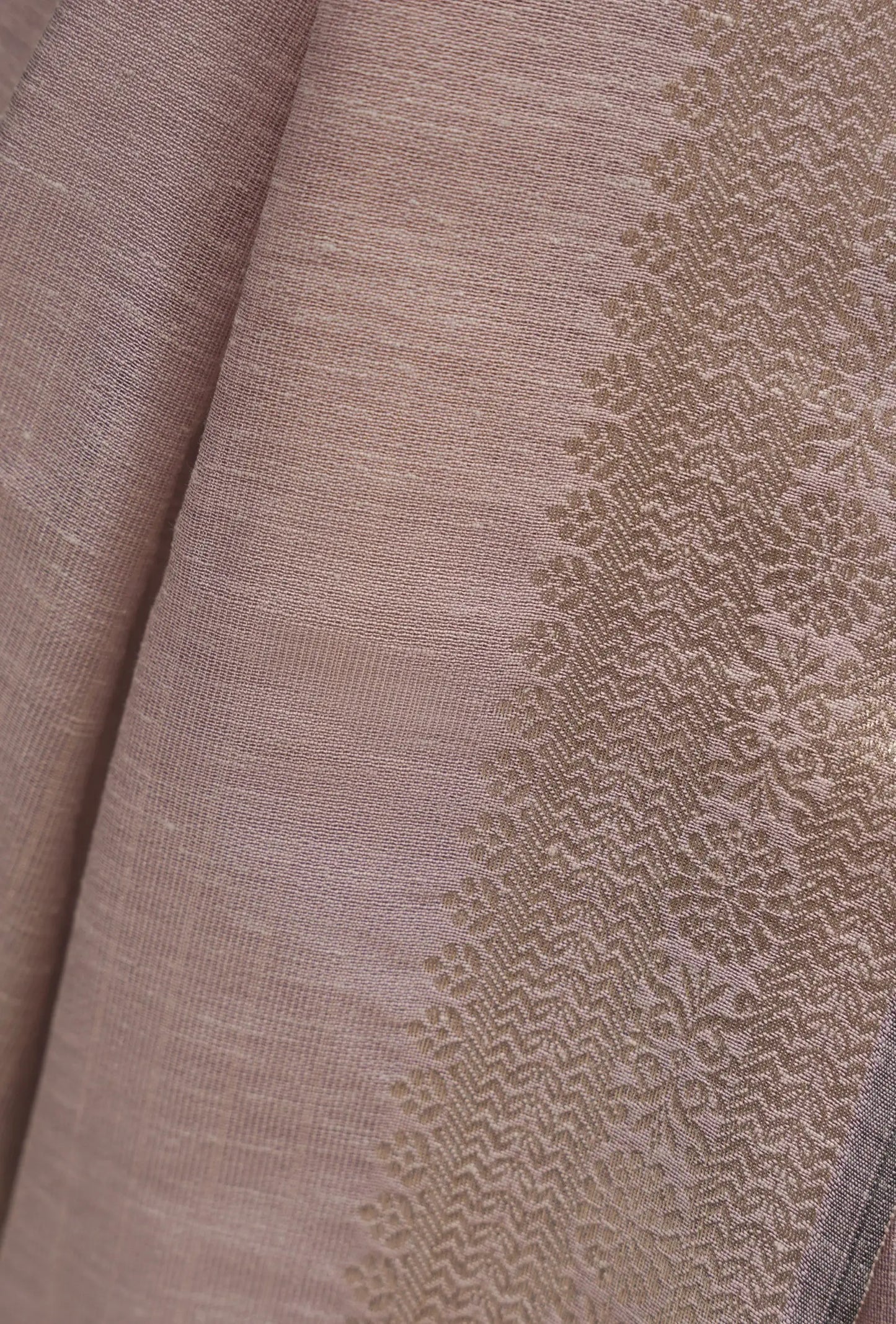 Dusty Lilac Khadi Tissue Saree With Unstitched Blouse