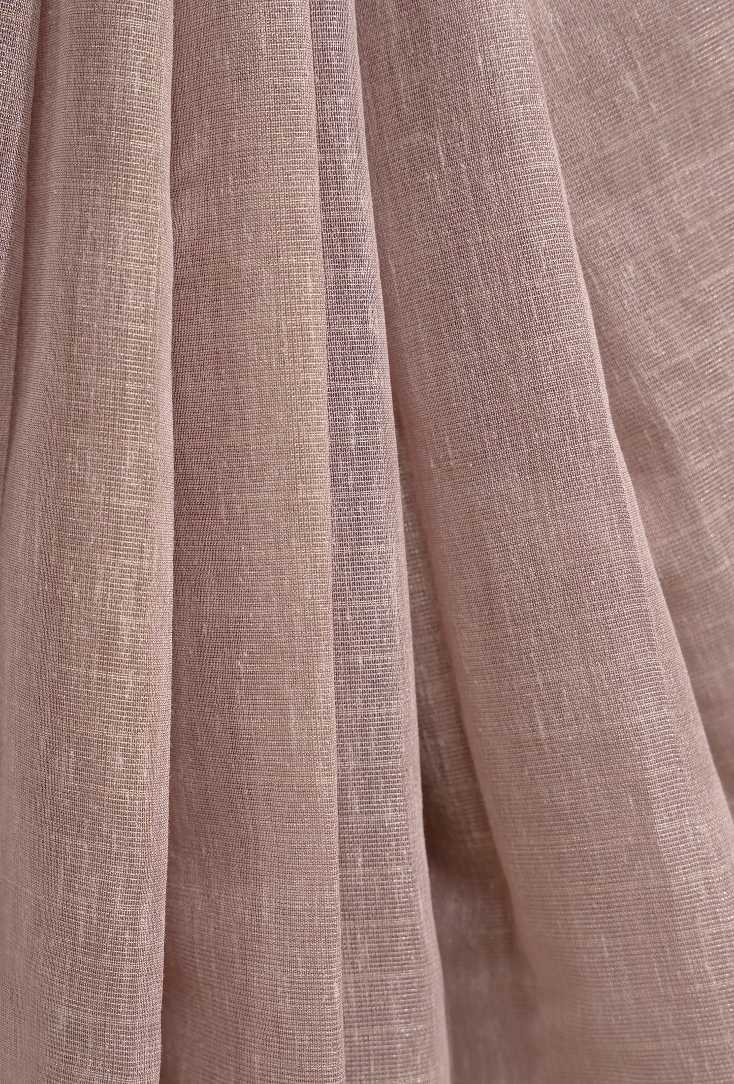 Dusty Lilac Khadi Tissue Saree With Unstitched Blouse