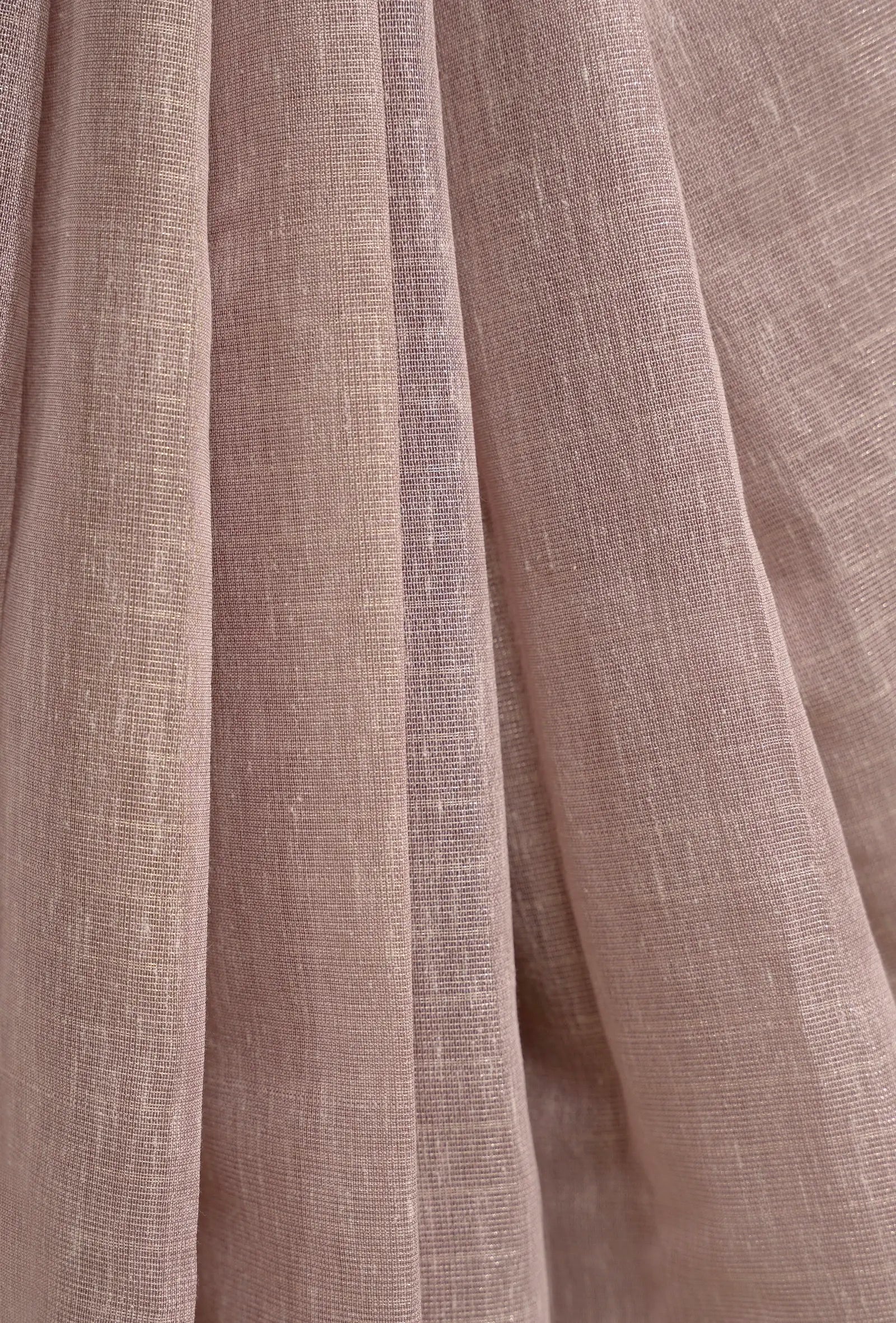 Dusty Lilac Khadi Tissue Saree With Unstitched Blouse