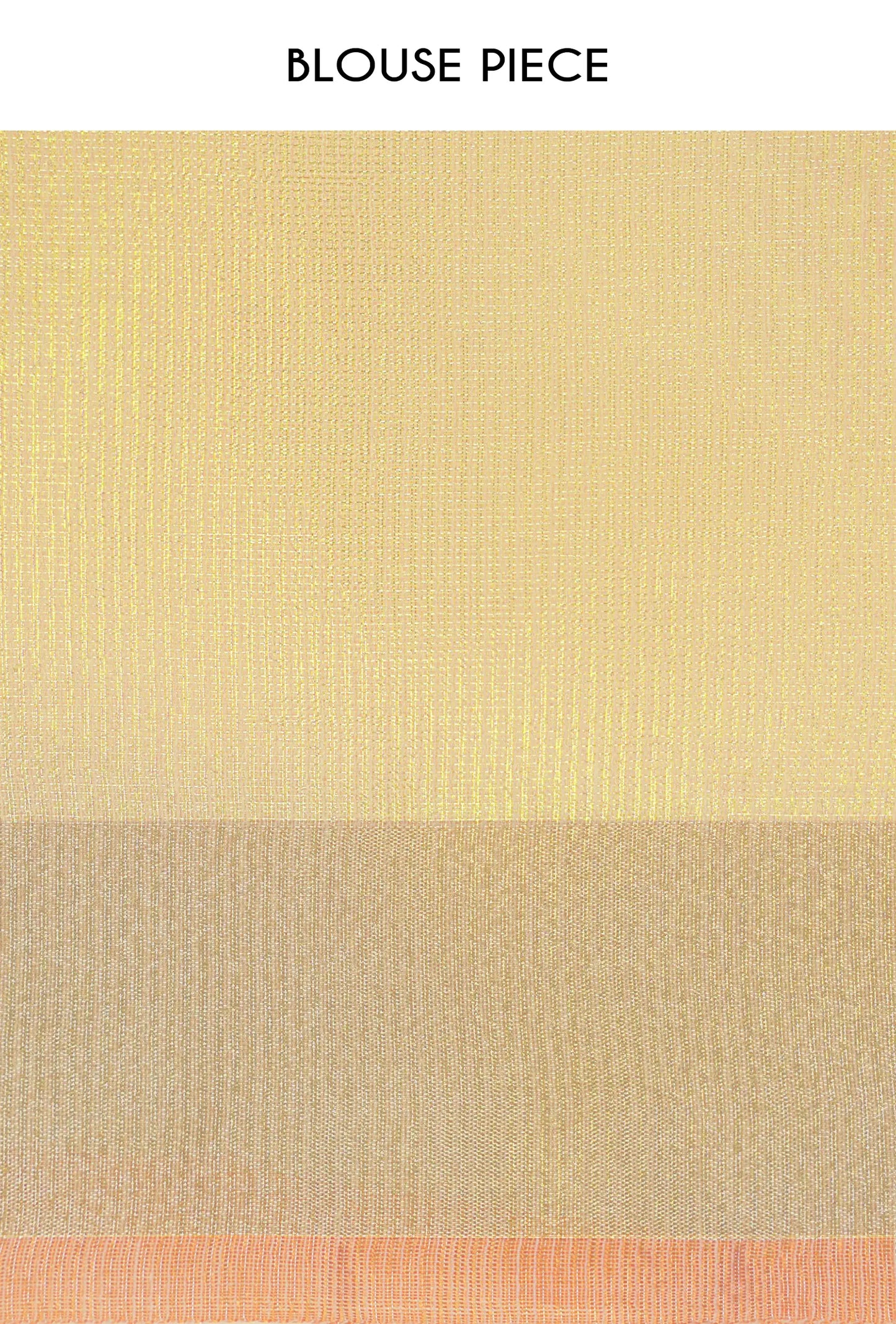 Lime Yellow Khadi Tissue Saree With Unstitched Blouse