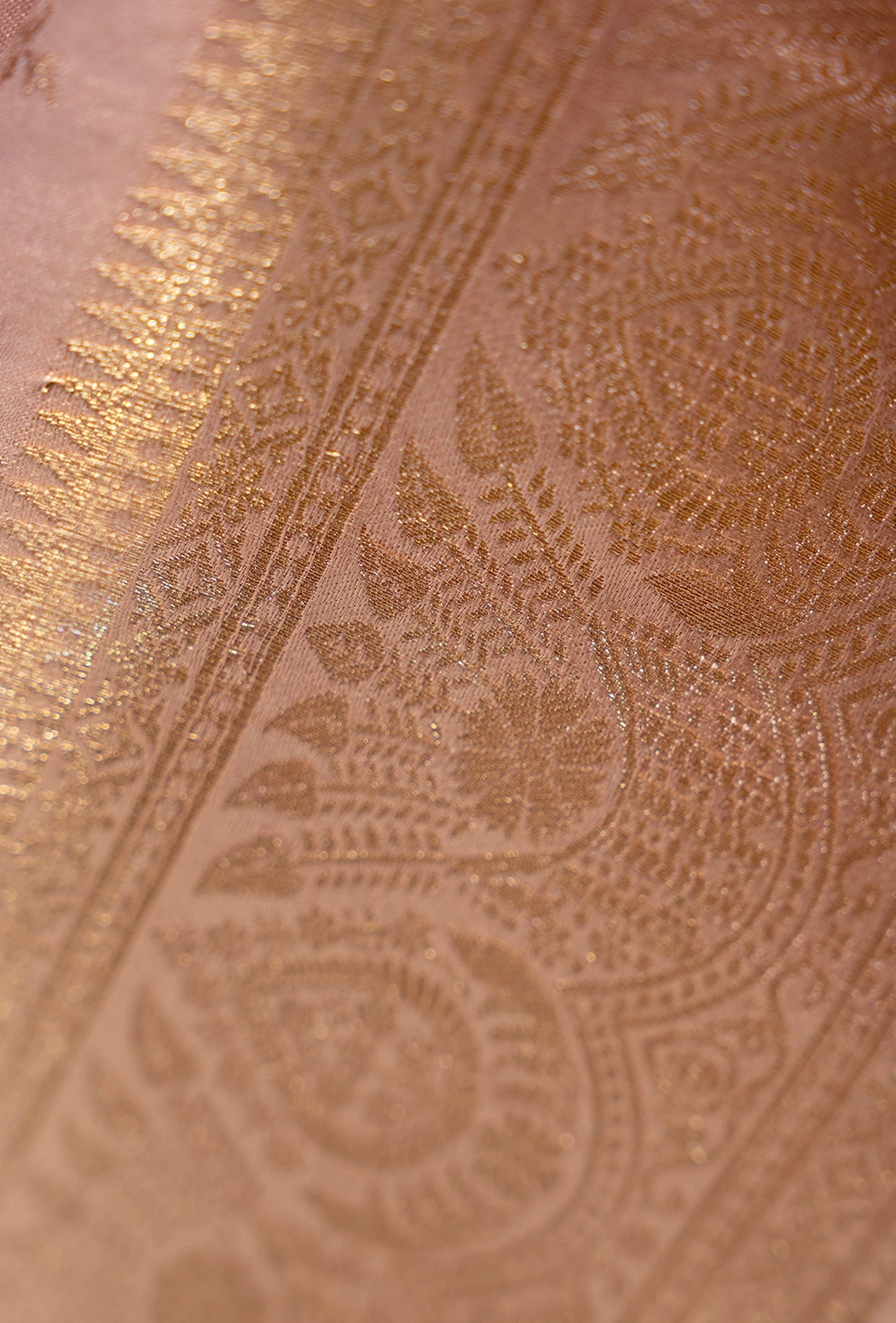 Banarasi Brocade Saree In Modal Satin With Blush Pink Hue