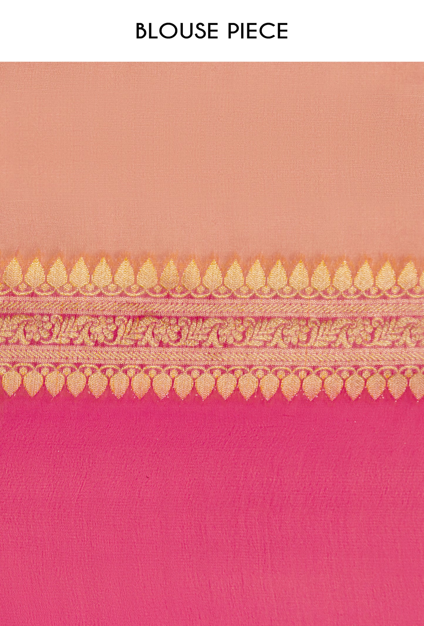 Lehriya Rangkaat Saree In Georgette With Pink Tricolor Design