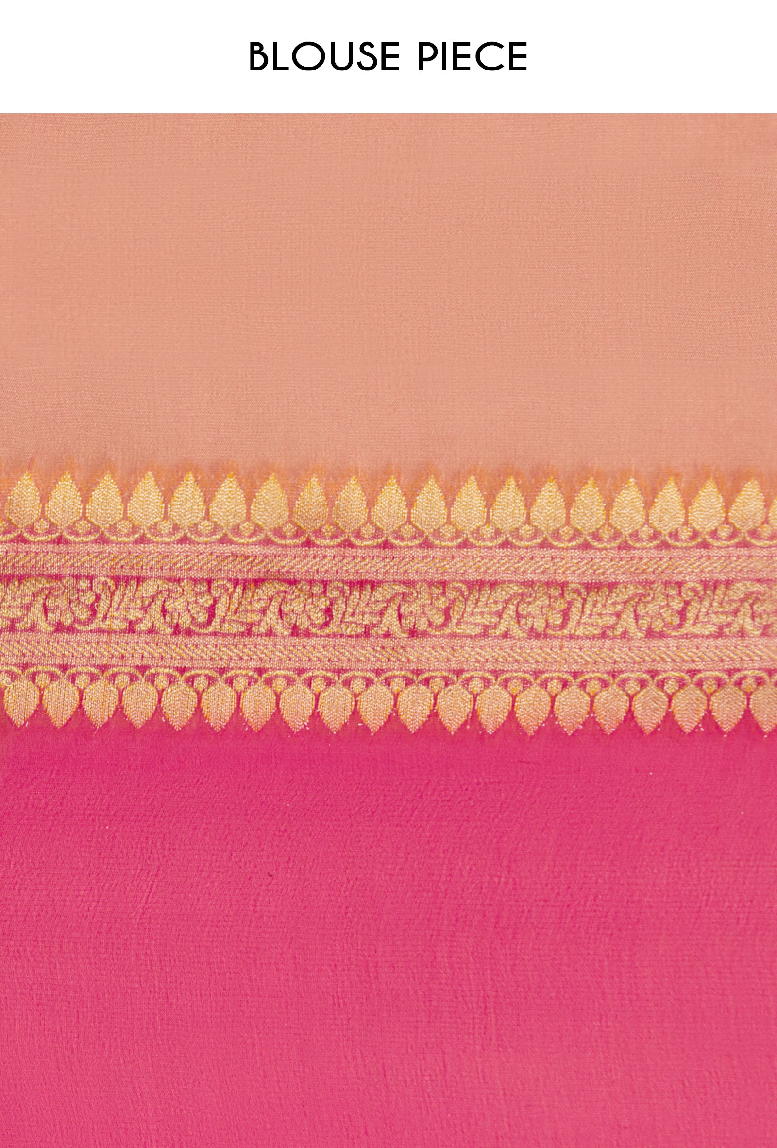 Lehriya Rangkaat Saree In Georgette With Pink Tricolor Design