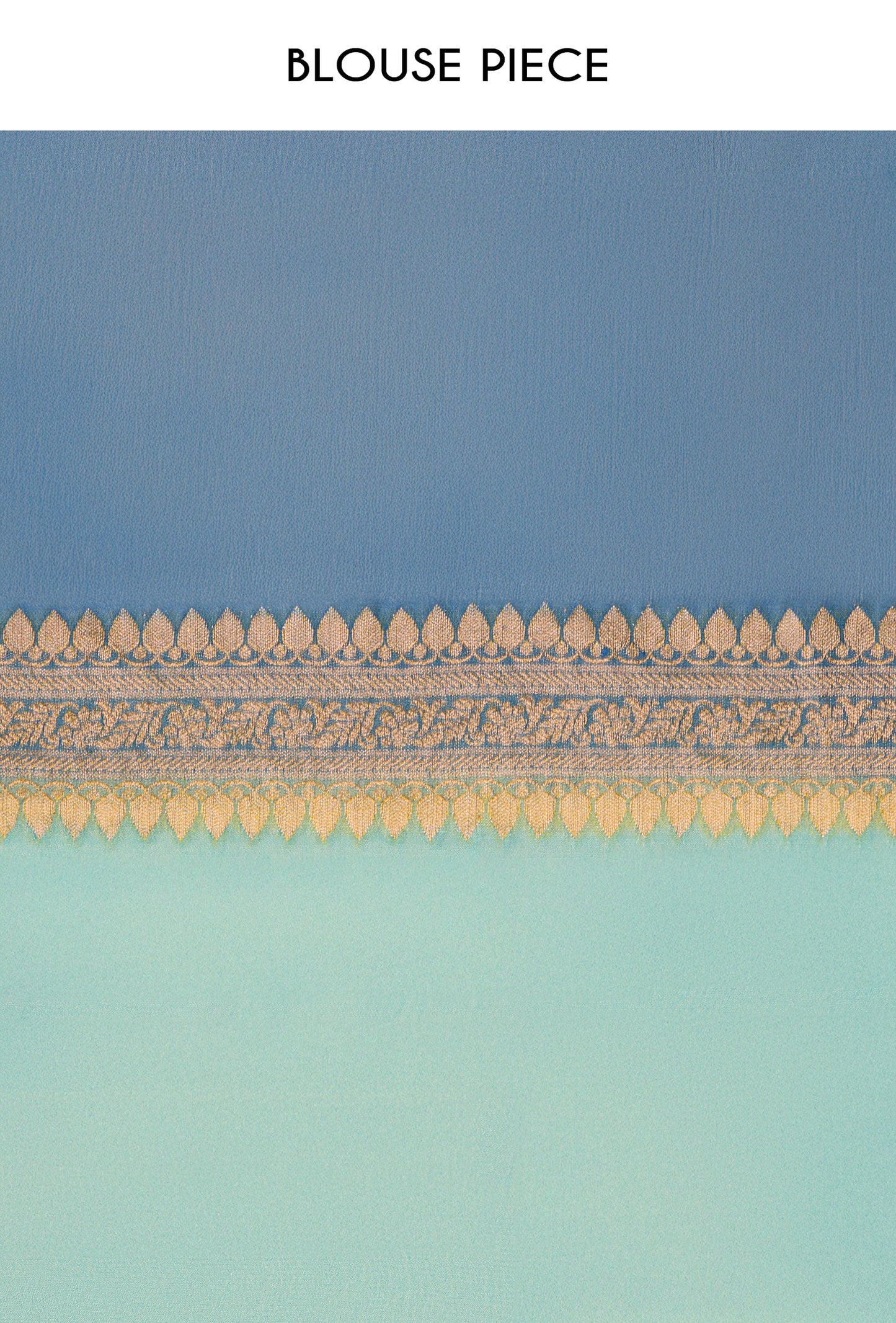 Lehriya Georgette Saree In Blue Green With Bold Stripes