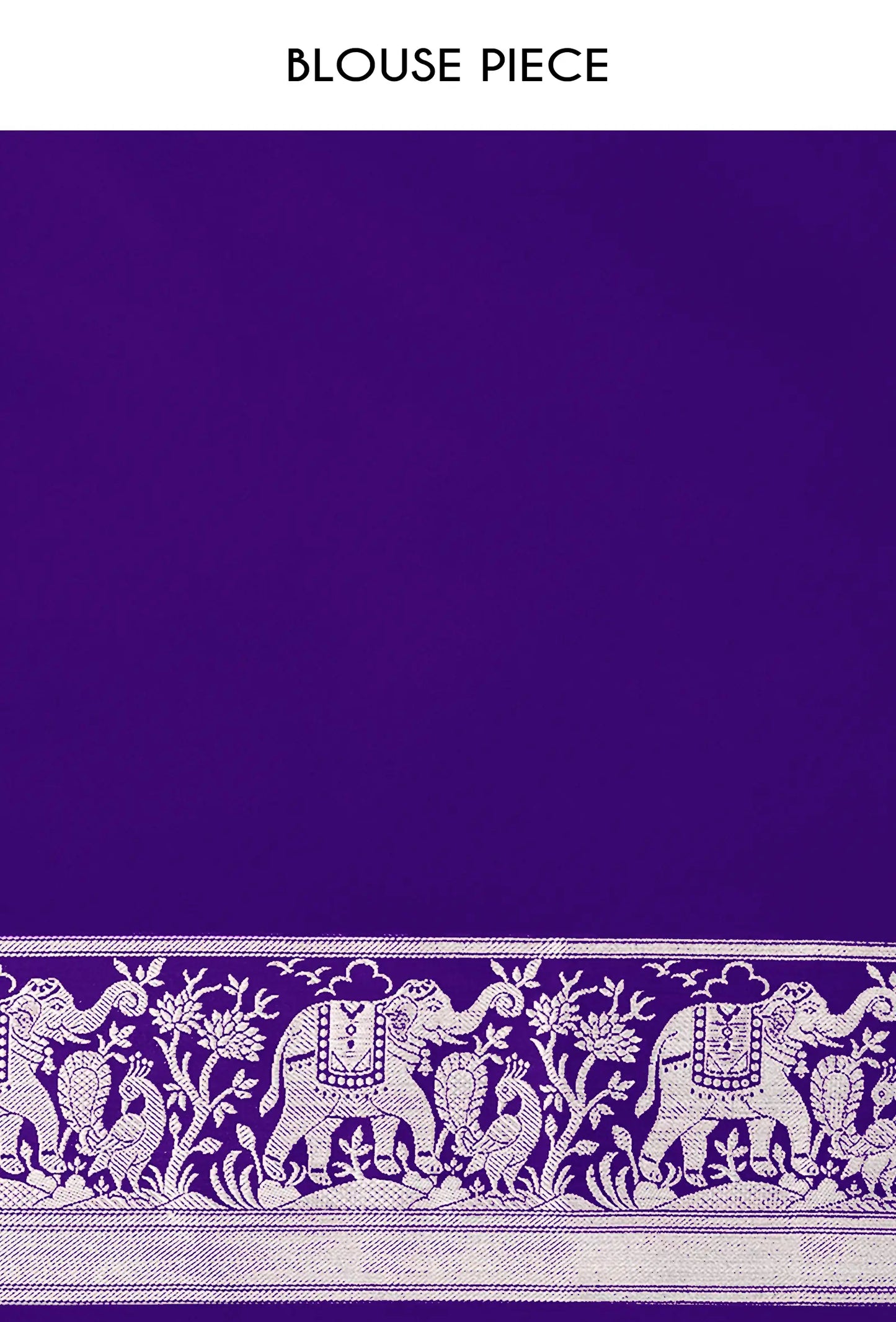 Deep Violet Shikargah Mashru Silk Saree With Unstitched Blouse