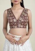 TJBL00016_1 Maroon Designer Blouse
